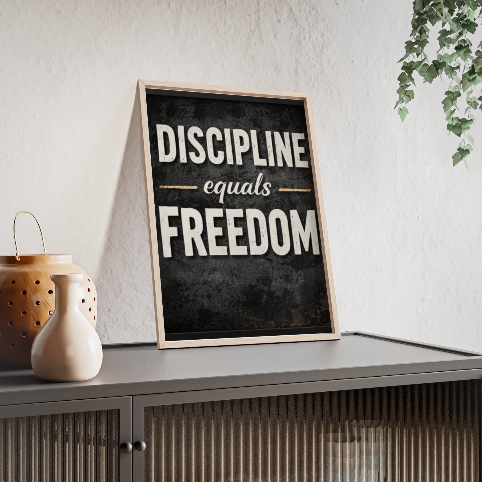 Discipline Equals Freedom Framed Poster