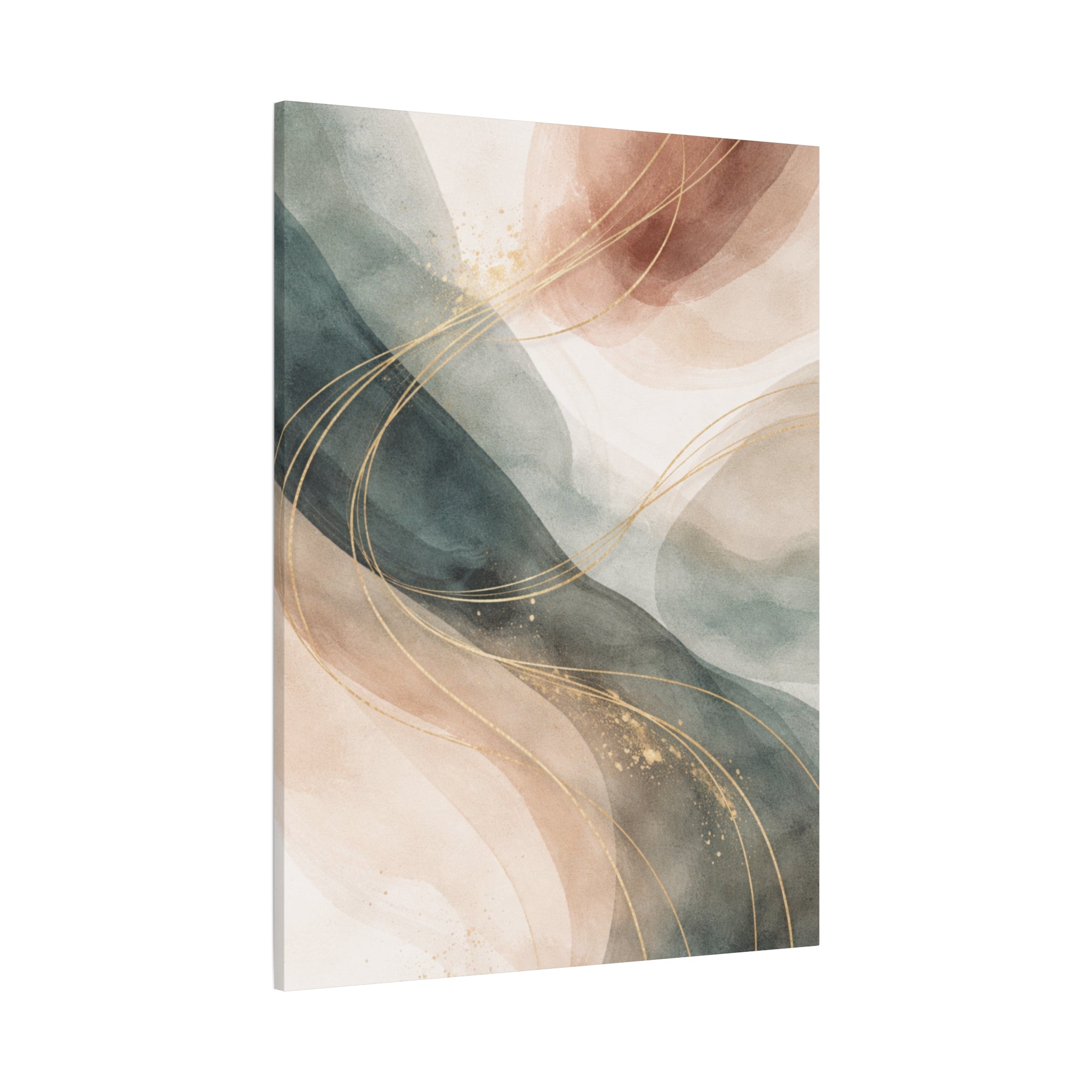 Abstract Coastal Waves Matte Canvas — Stretched Wall Art