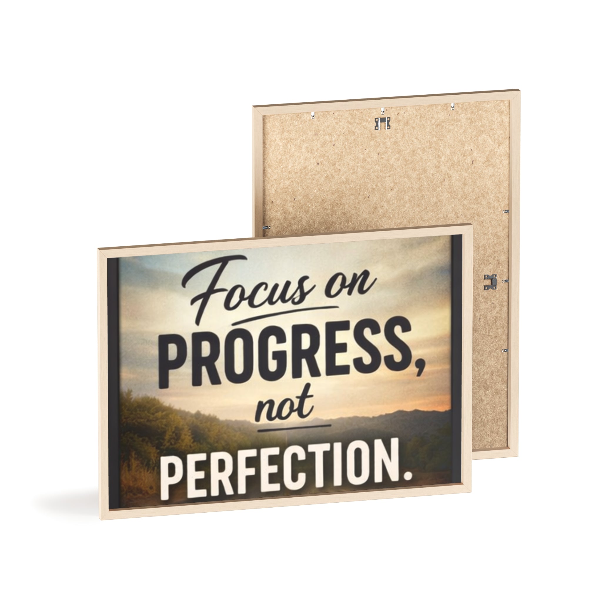Focus on Progress Not Perfection Framed Poster — Motivational Wall Art