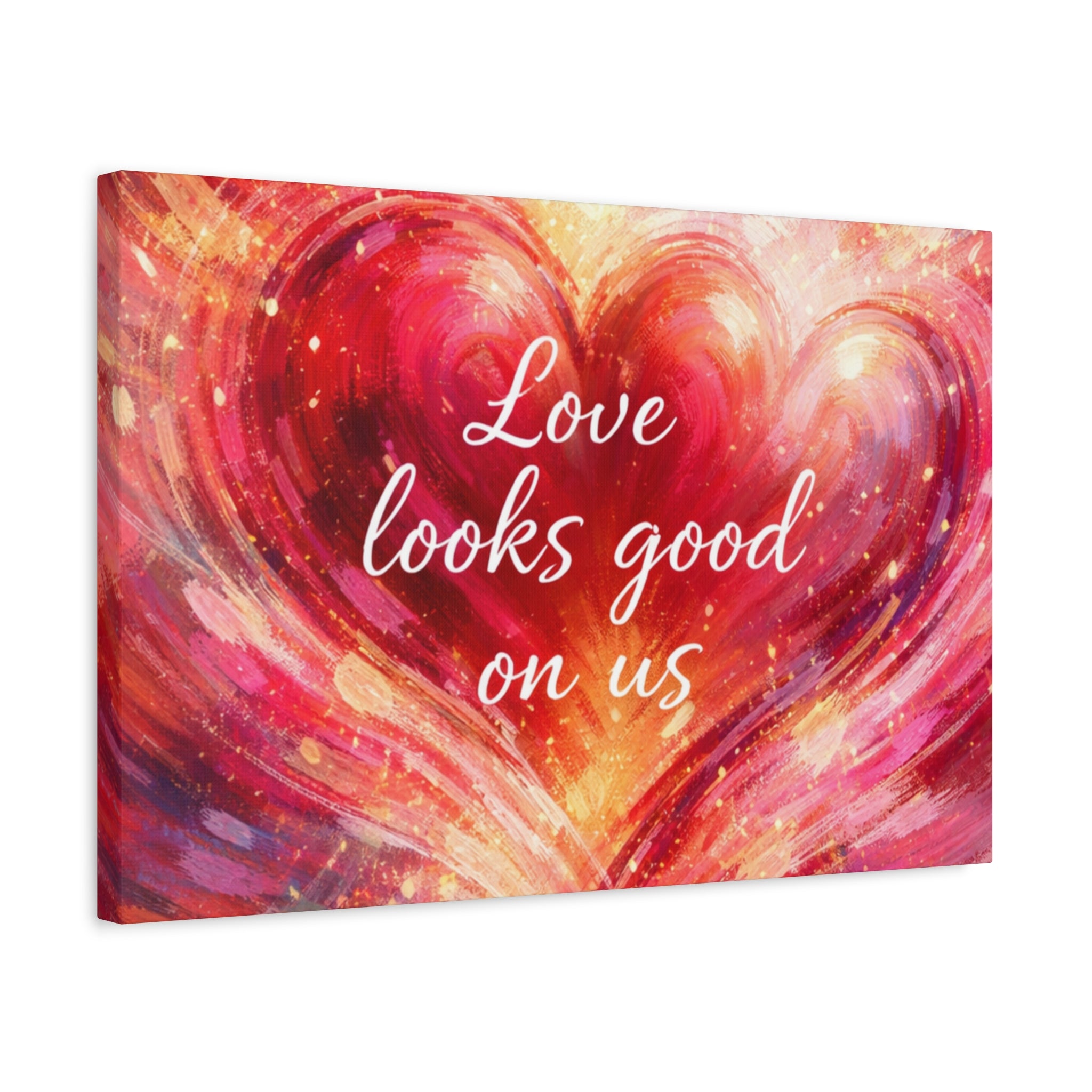 Love Looks Good On Us Matte Canvas Wall Art
