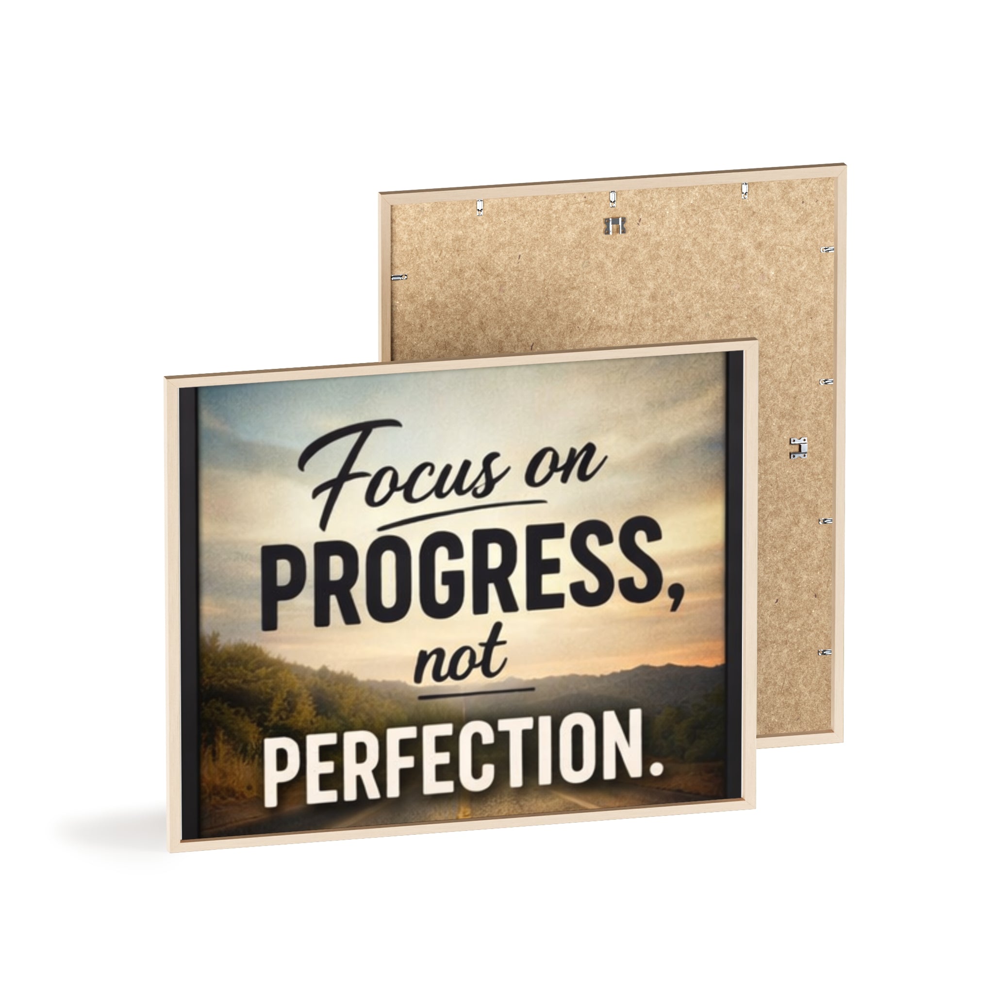 Focus on Progress Not Perfection Framed Poster — Motivational Wall Art