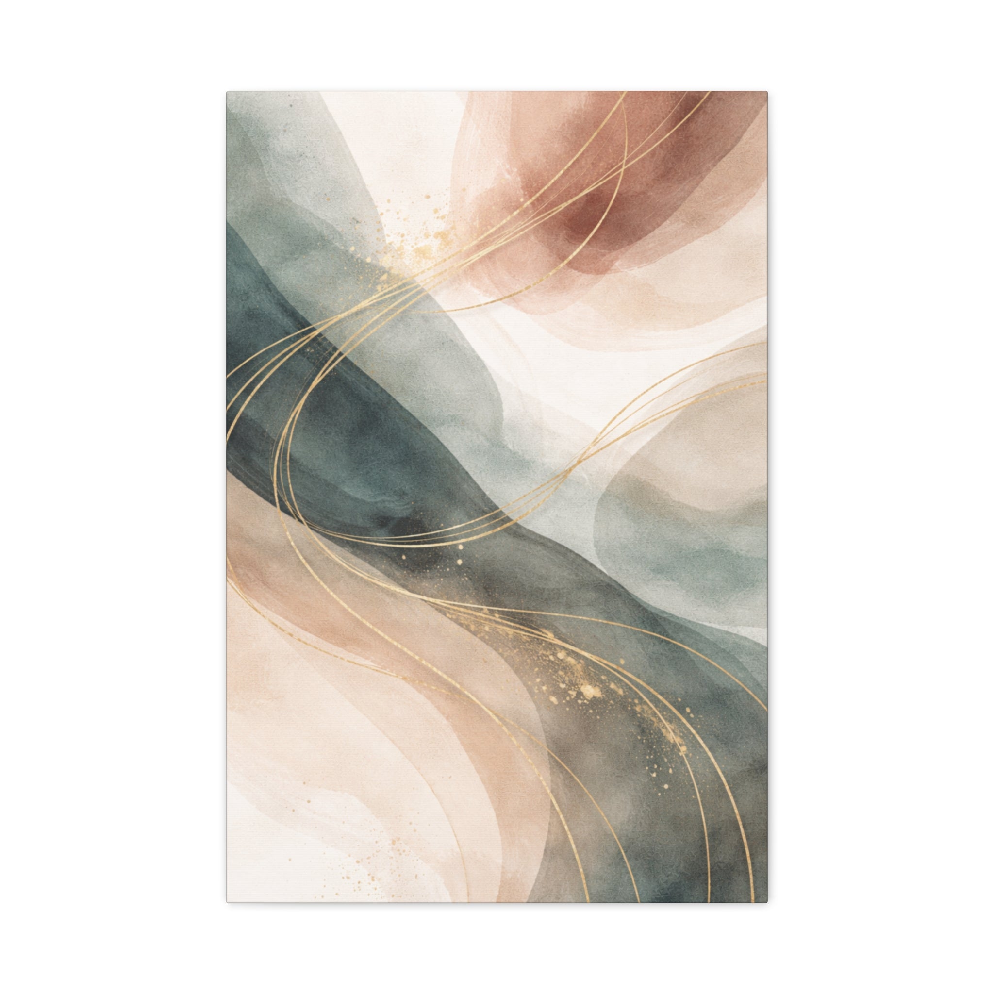 Abstract Coastal Waves Matte Canvas — Stretched Wall Art