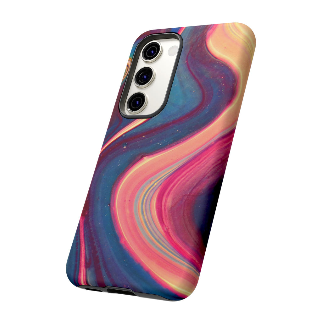 Colorful Wavy Marble Swirl Protective Phone Case