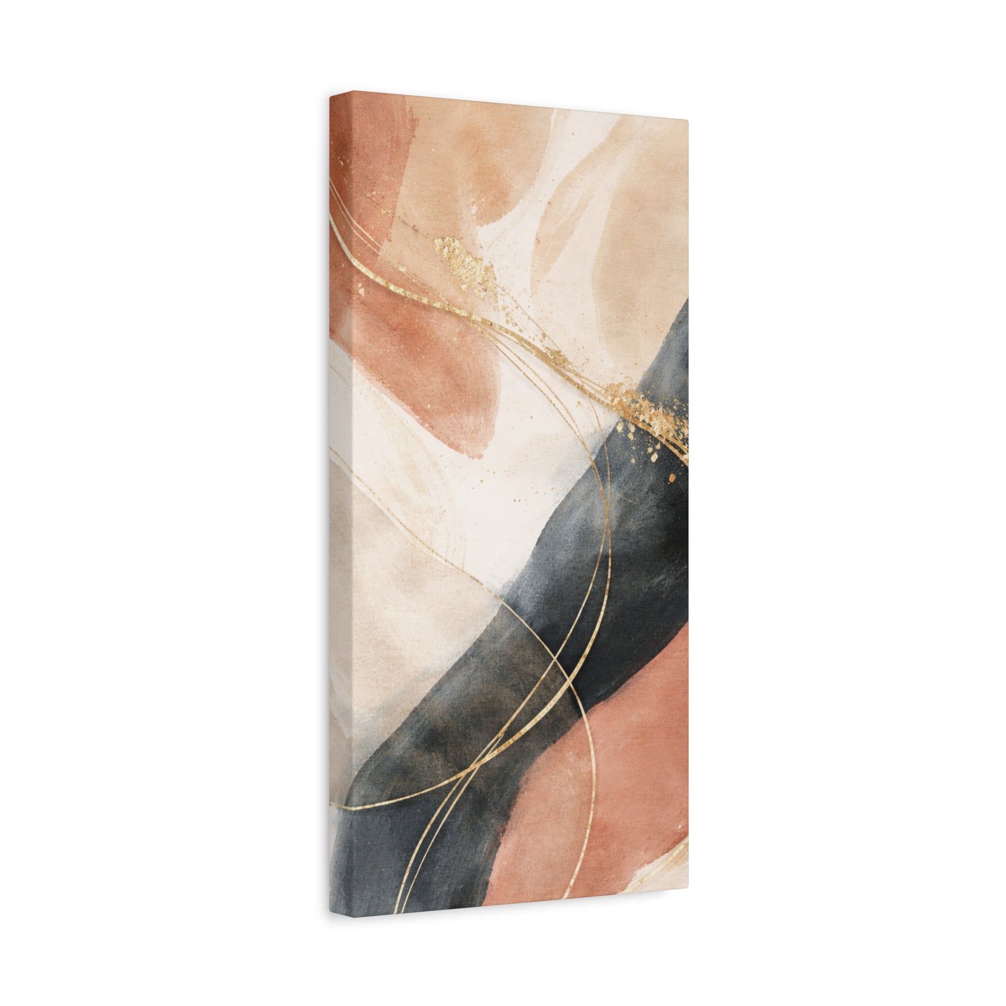 Abstract Blush & Gold Matte Canvas Print