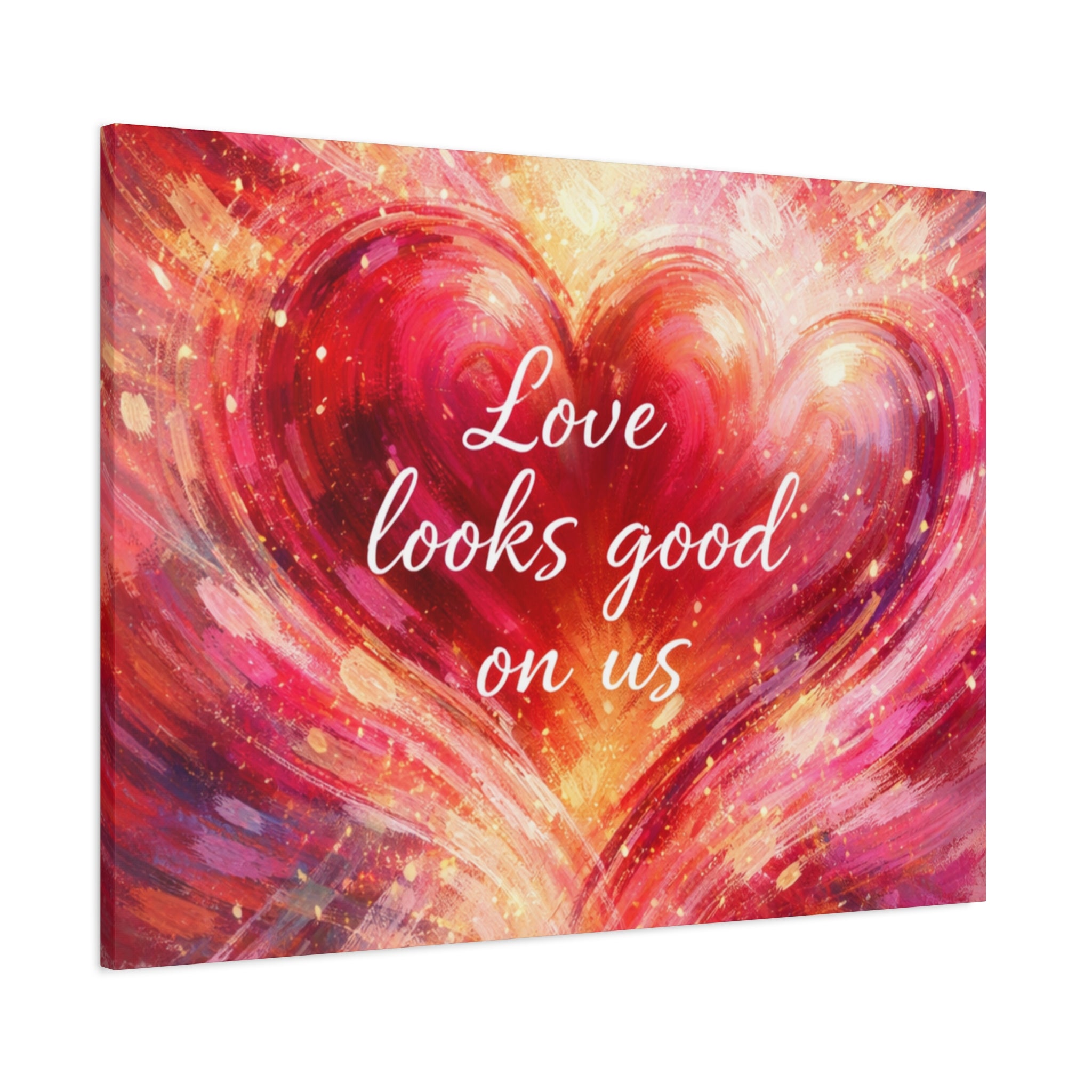 Love Looks Good On Us Matte Canvas Wall Art