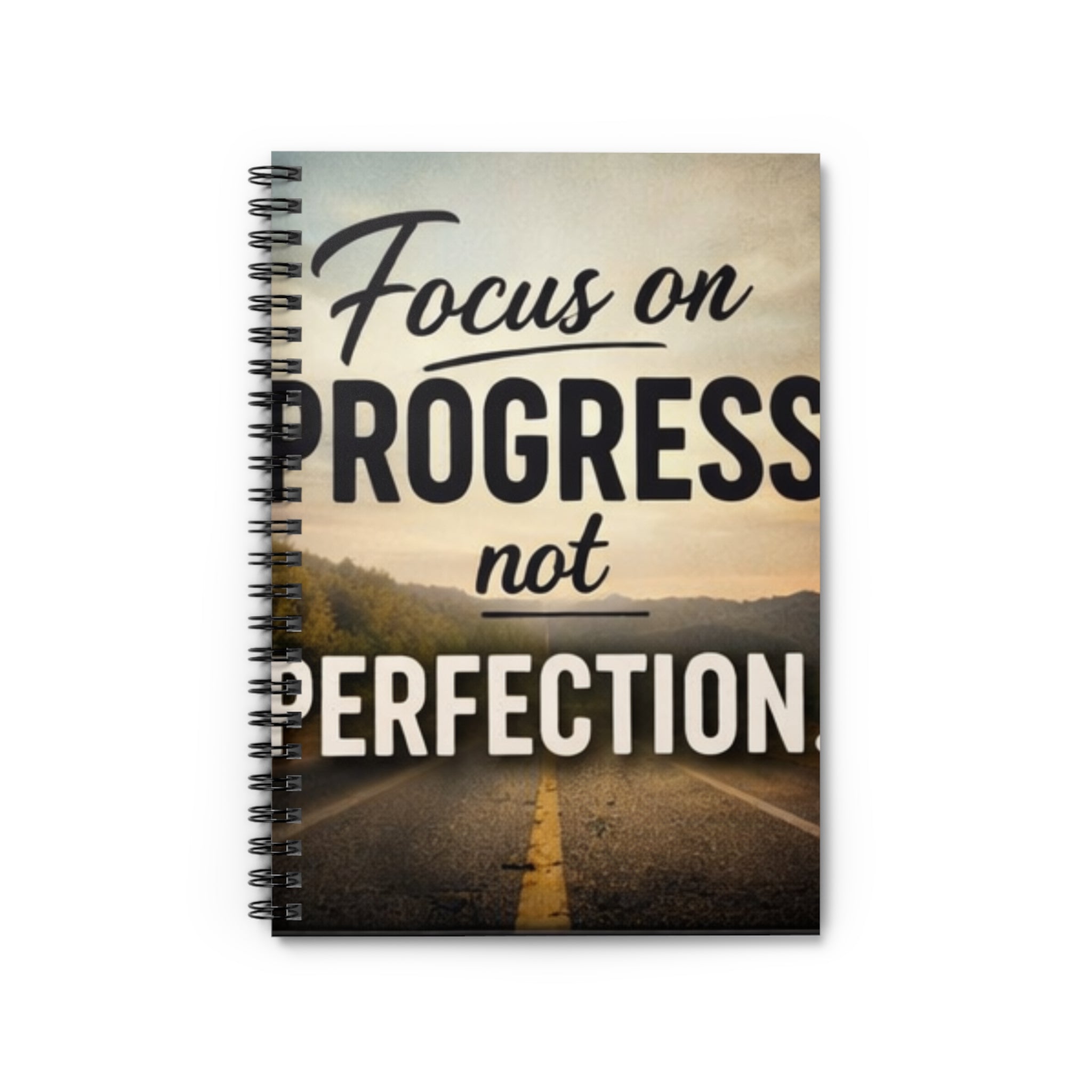 Focus on Progress Not Perfection Spiral Notebook