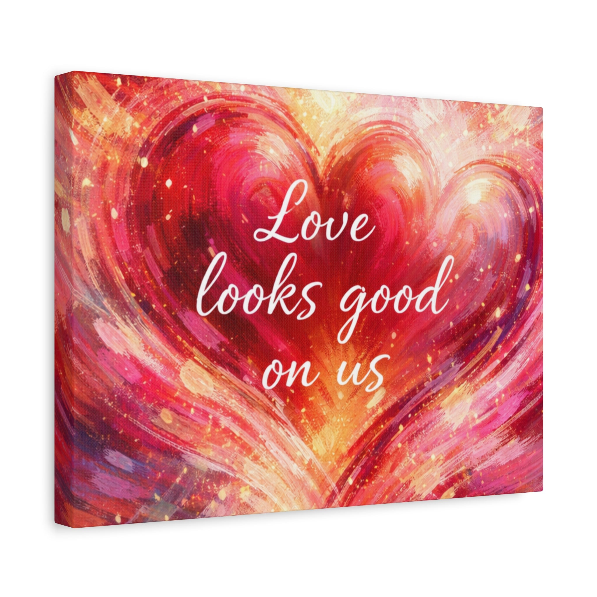 Love Looks Good On Us Matte Canvas Wall Art