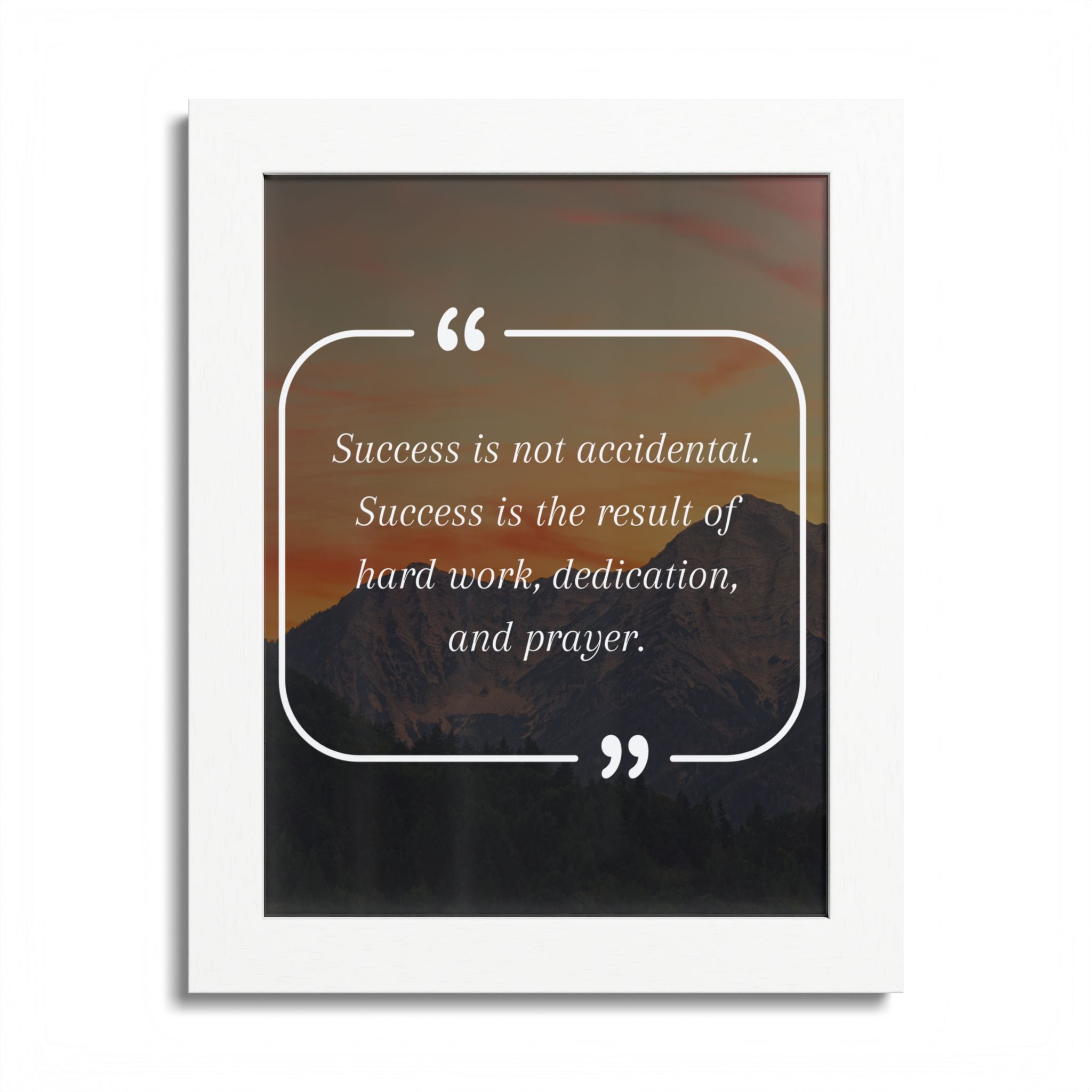 Success Is Not Accidental Multi-Color Framed Poster