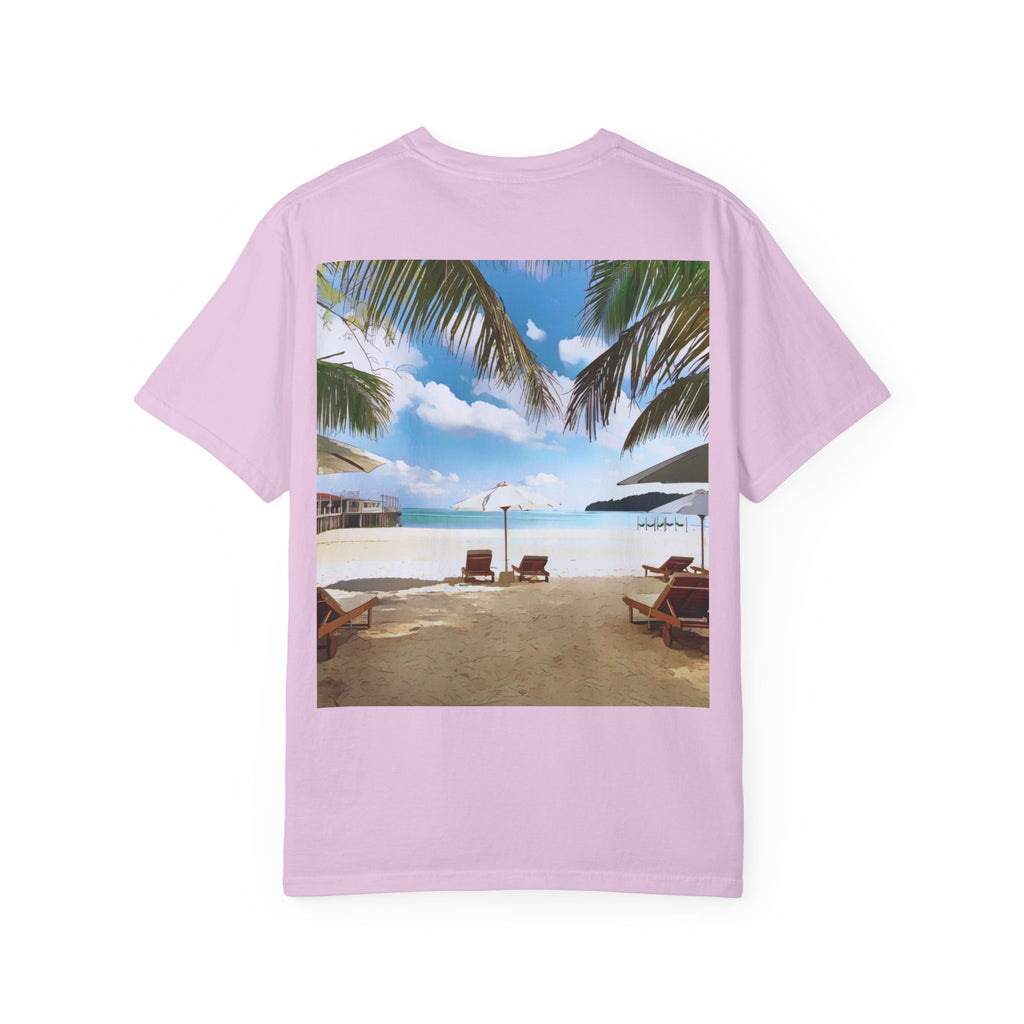 Don’t Worry Be Happy Tropical Beach Graphic Tee