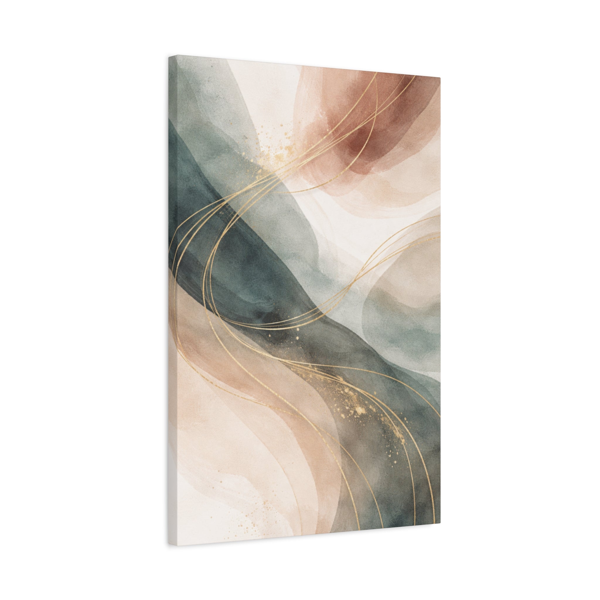 Abstract Coastal Waves Matte Canvas — Stretched Wall Art