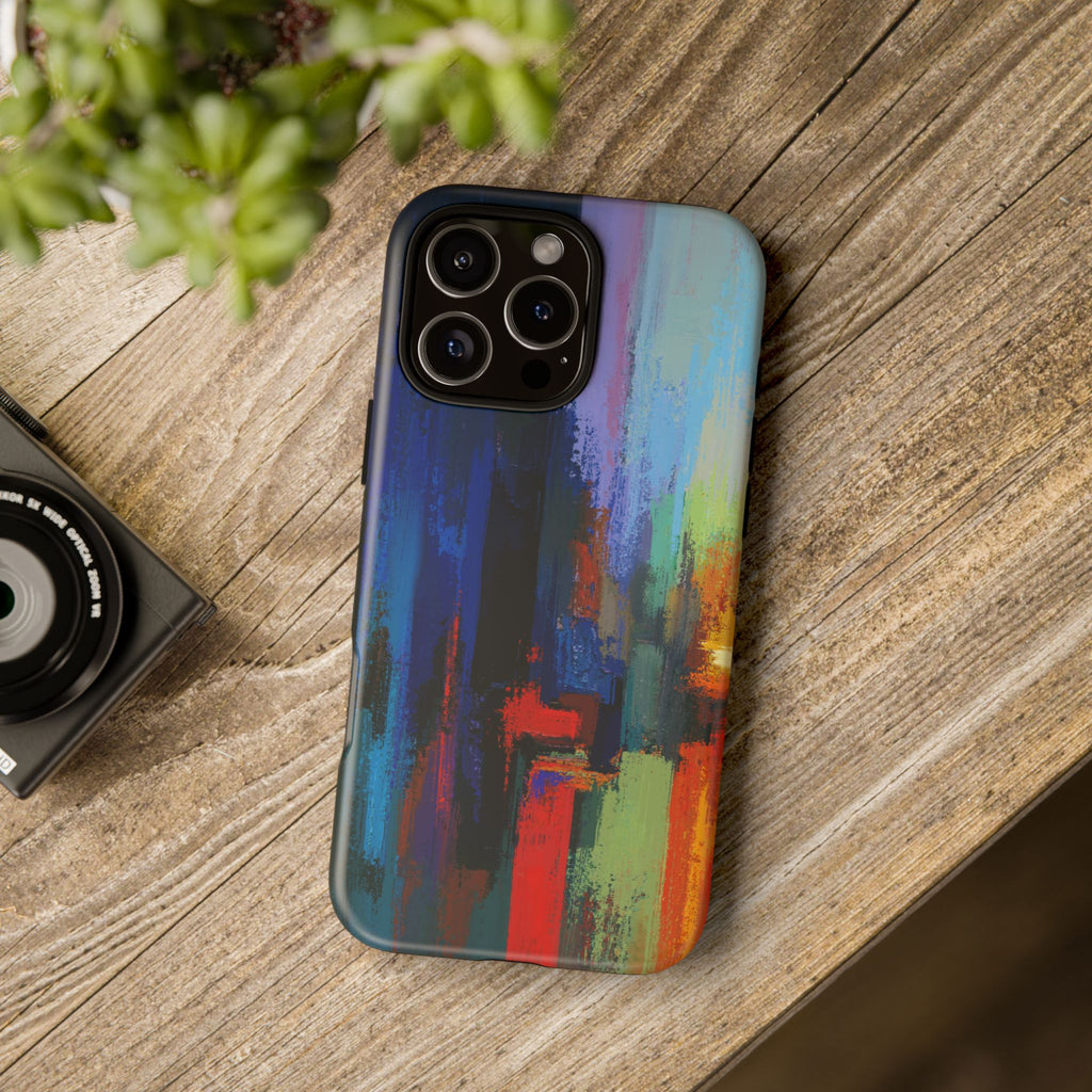 Abstract Colorblock Vibrant Protective iPhone Tough Case