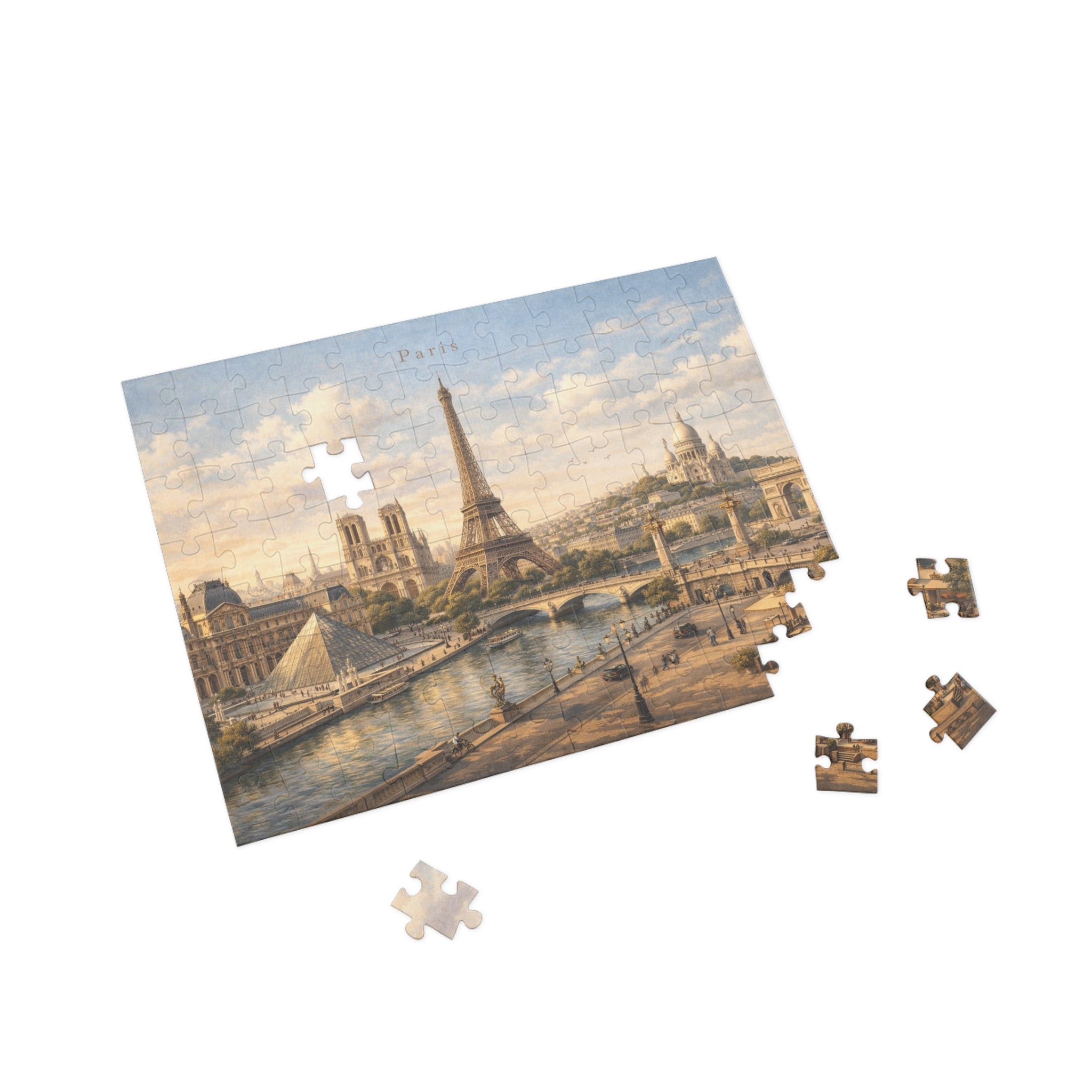 Paris Riverfront Scenic Jigsaw Puzzle