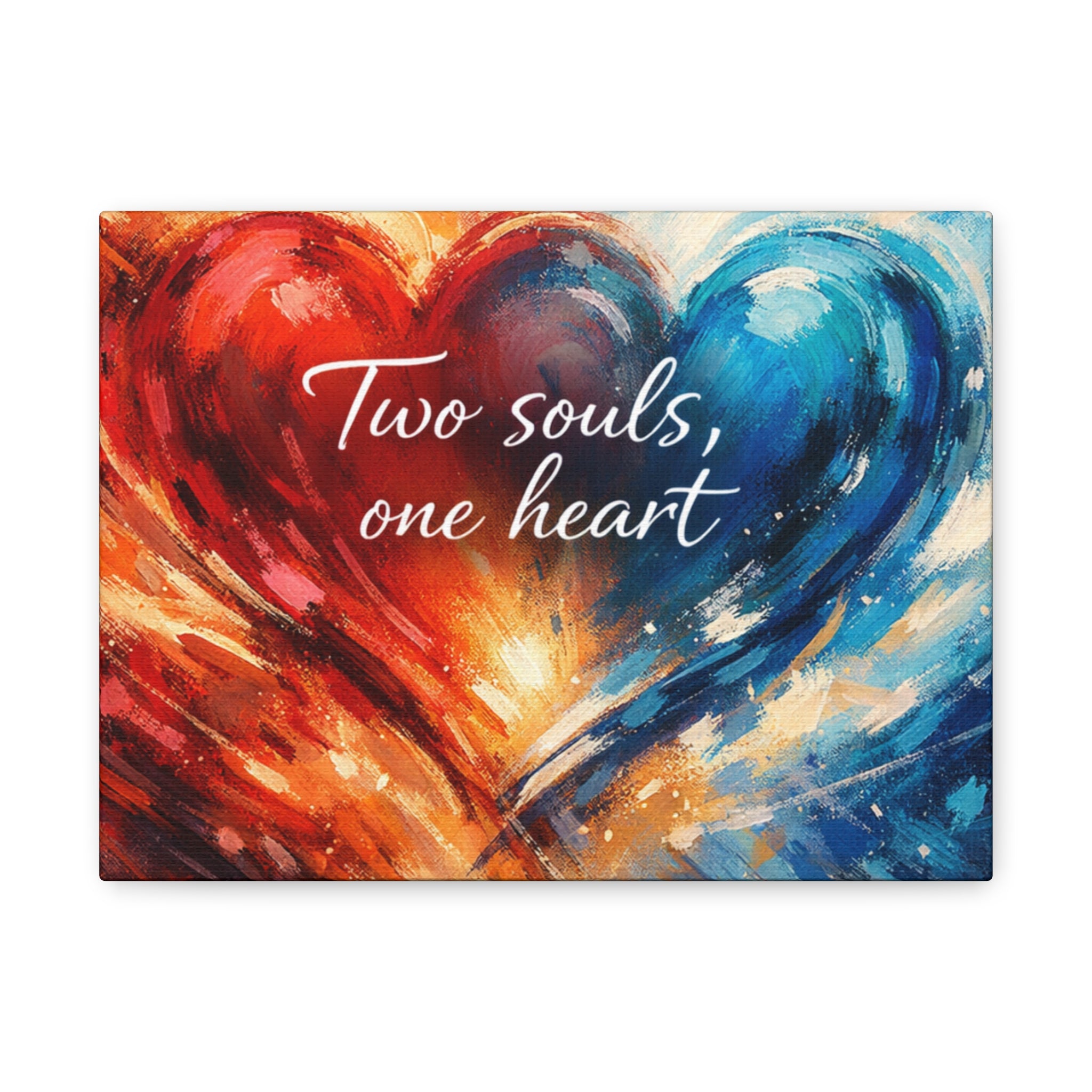 Two Souls One Heart Intertwined Heart Matte Canvas