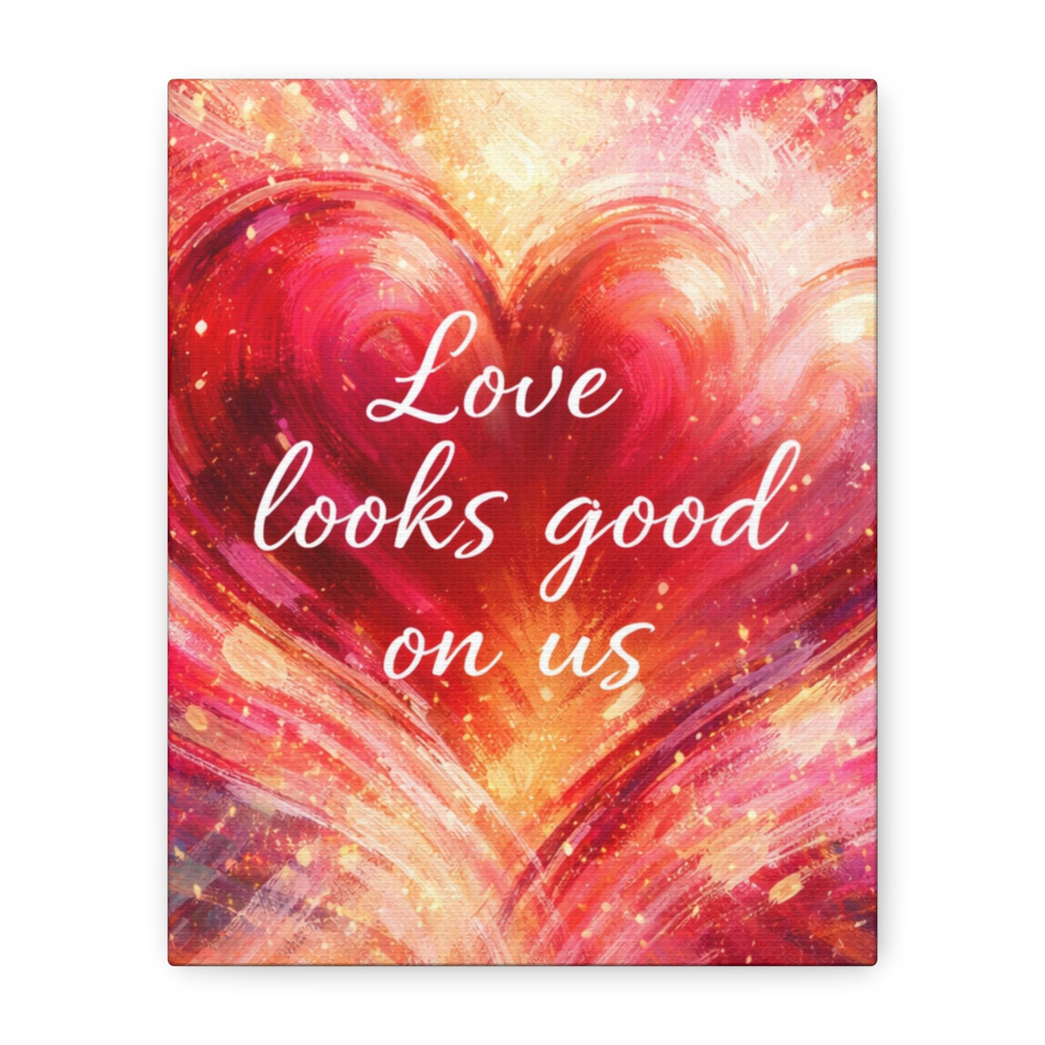 Love Looks Good On Us Matte Canvas Wall Art