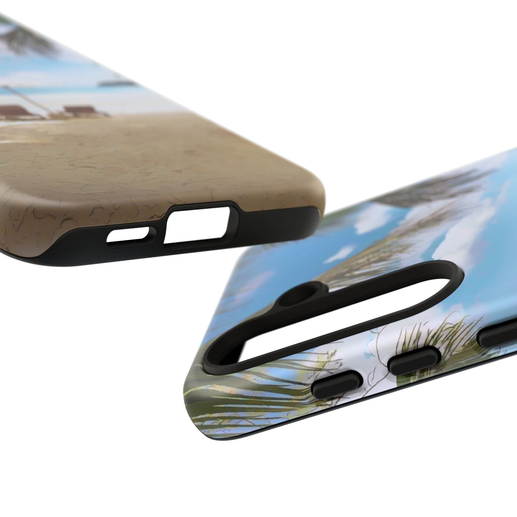 Beach Paradise Tropical Palm Beach Scene Tough Phone Case