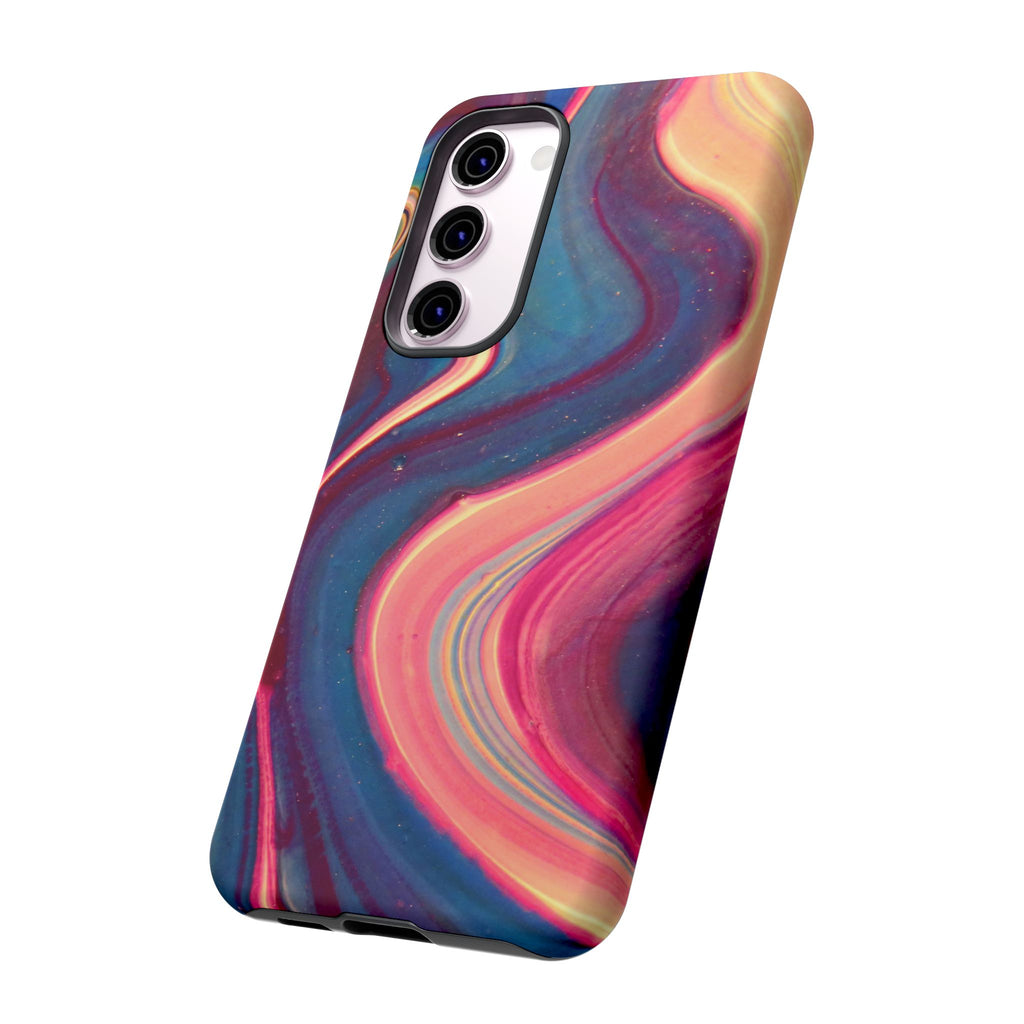 Colorful Wavy Marble Swirl Protective Phone Case