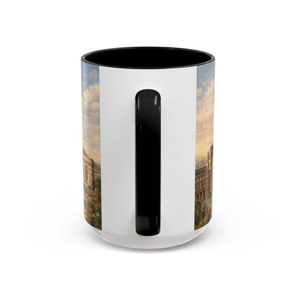 Paris Vintage Skyline Coffee Mug Eiffel Tower and Sacré‑Cœur