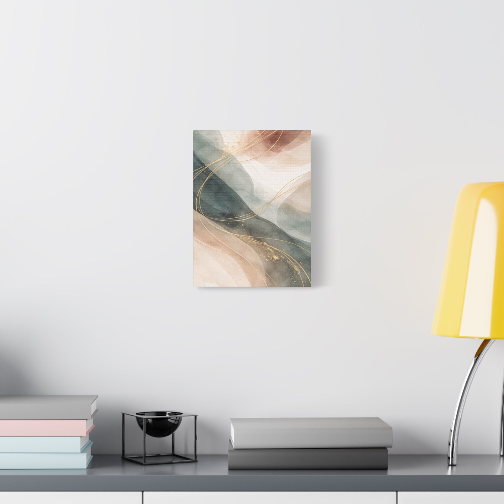 Abstract Coastal Waves Matte Canvas — Stretched Wall Art