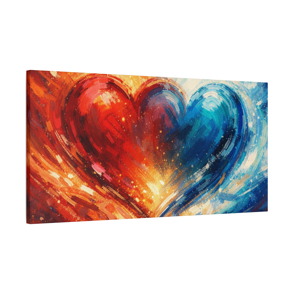 Two Souls One Heart Abstract Heart Canvas