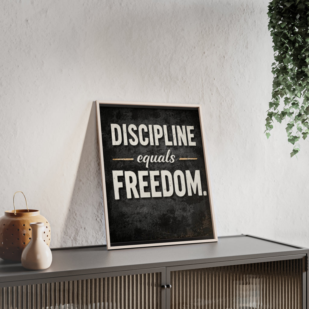 Discipline Equals Freedom Framed Poster