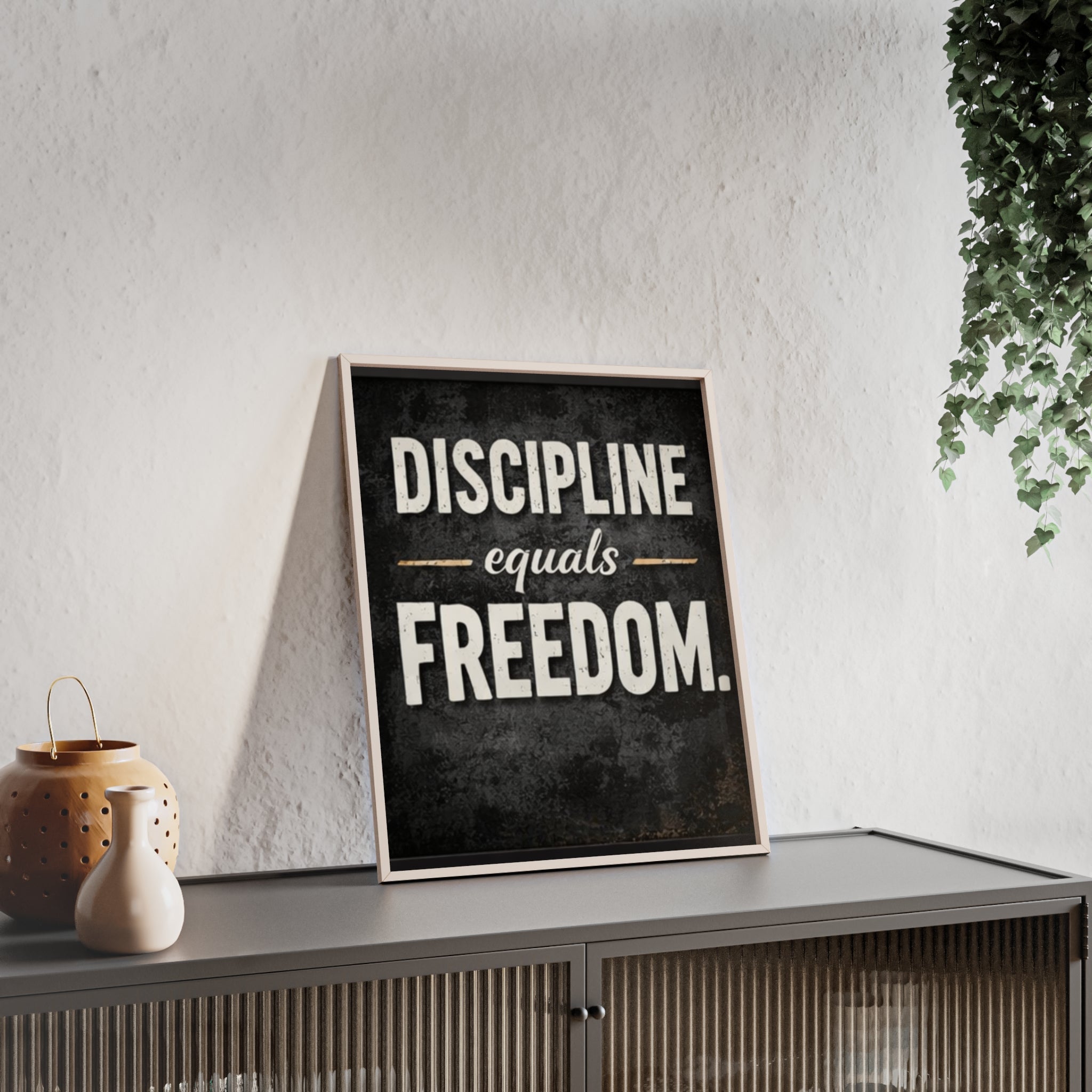 Discipline Equals Freedom Framed Poster
