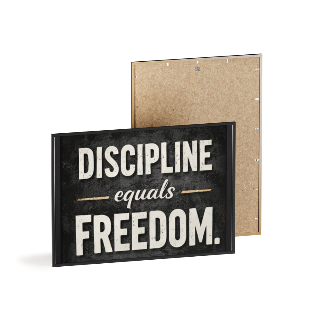 Discipline Equals Freedom Framed Poster