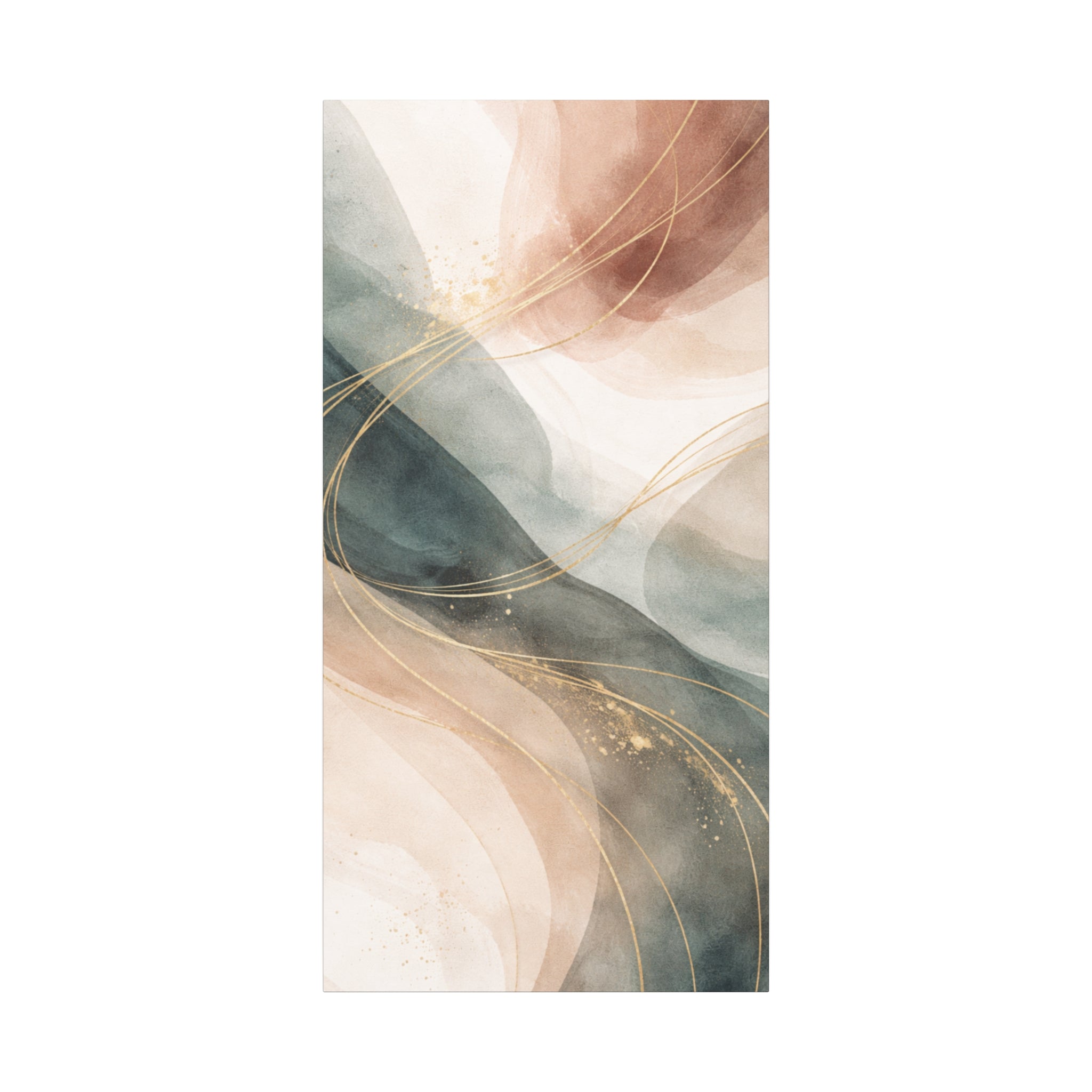 Abstract Coastal Waves Matte Canvas — Stretched Wall Art