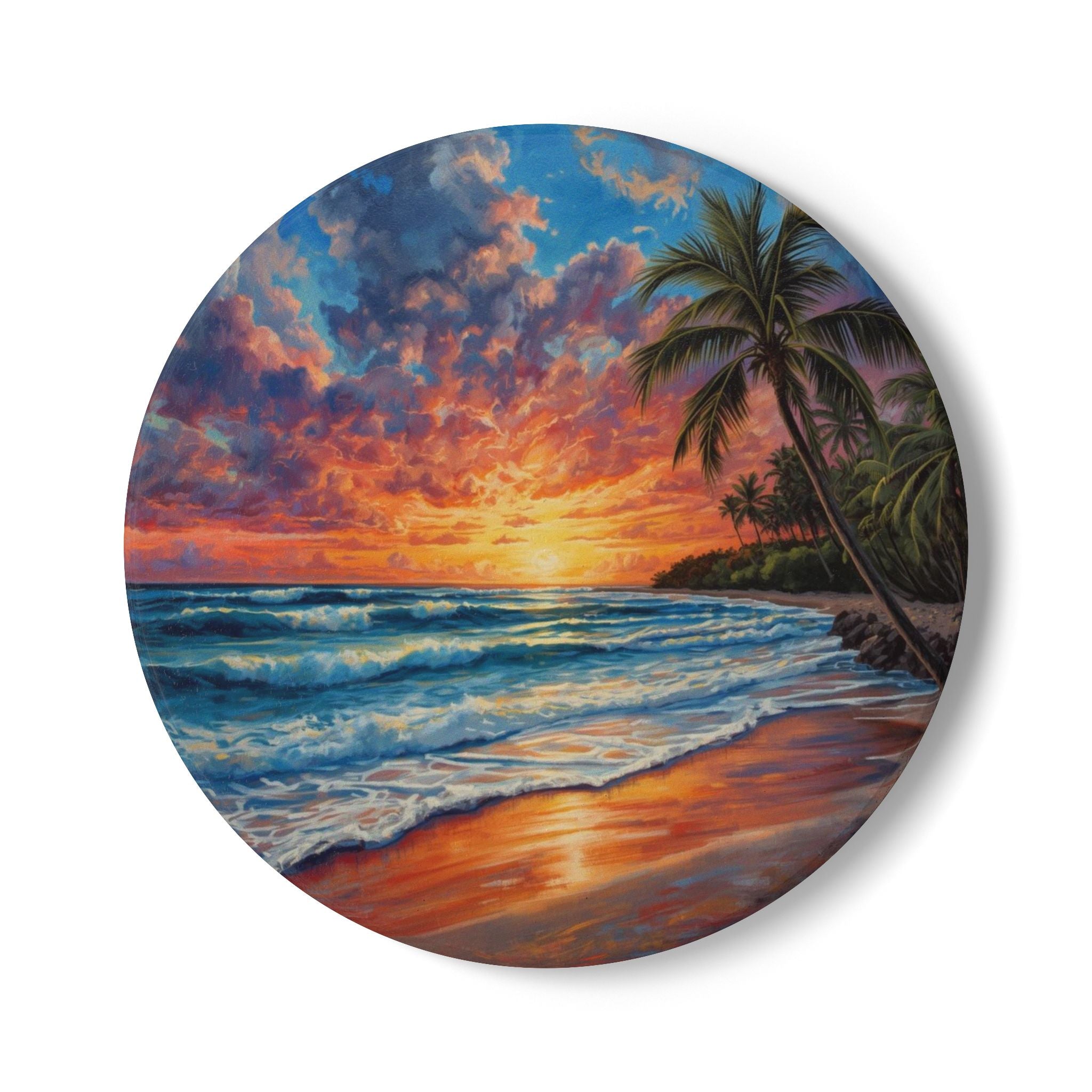 Tropical Sunset Ceramic Coaster