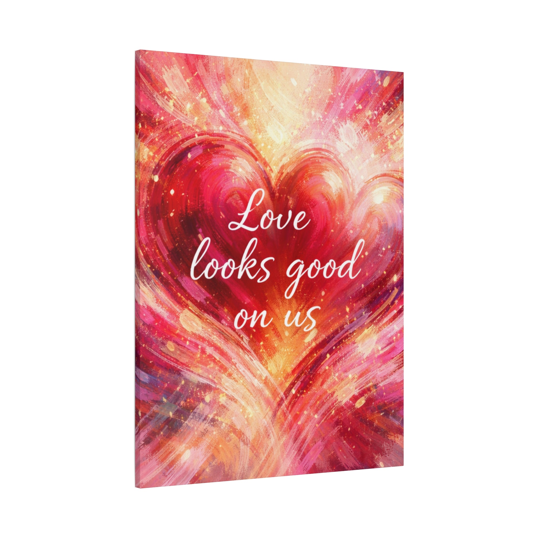 Love Looks Good On Us Matte Canvas Wall Art