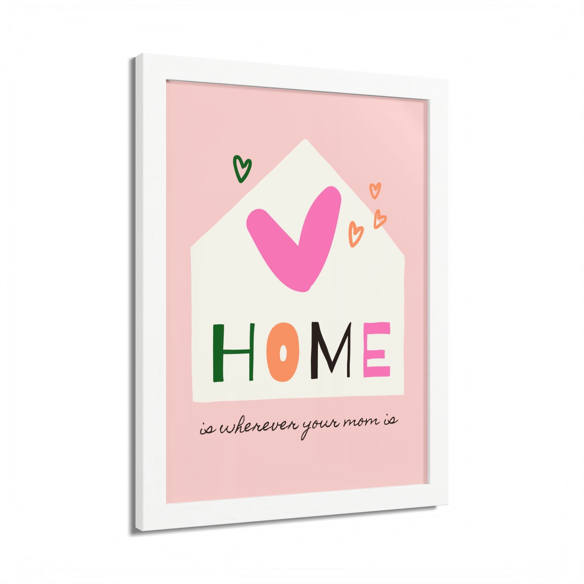 Home Is Wherever Your Mom Is - Framed Poster