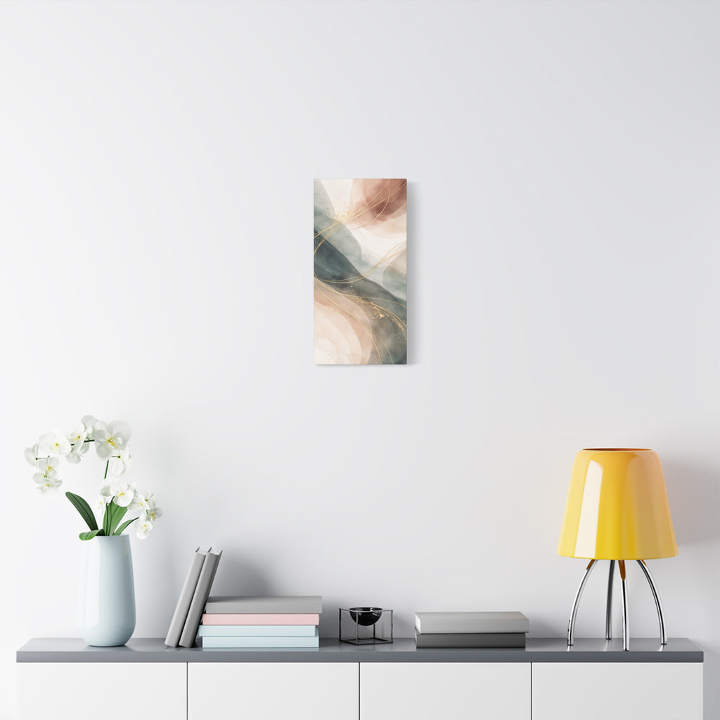 Abstract Coastal Waves Matte Canvas — Stretched Wall Art