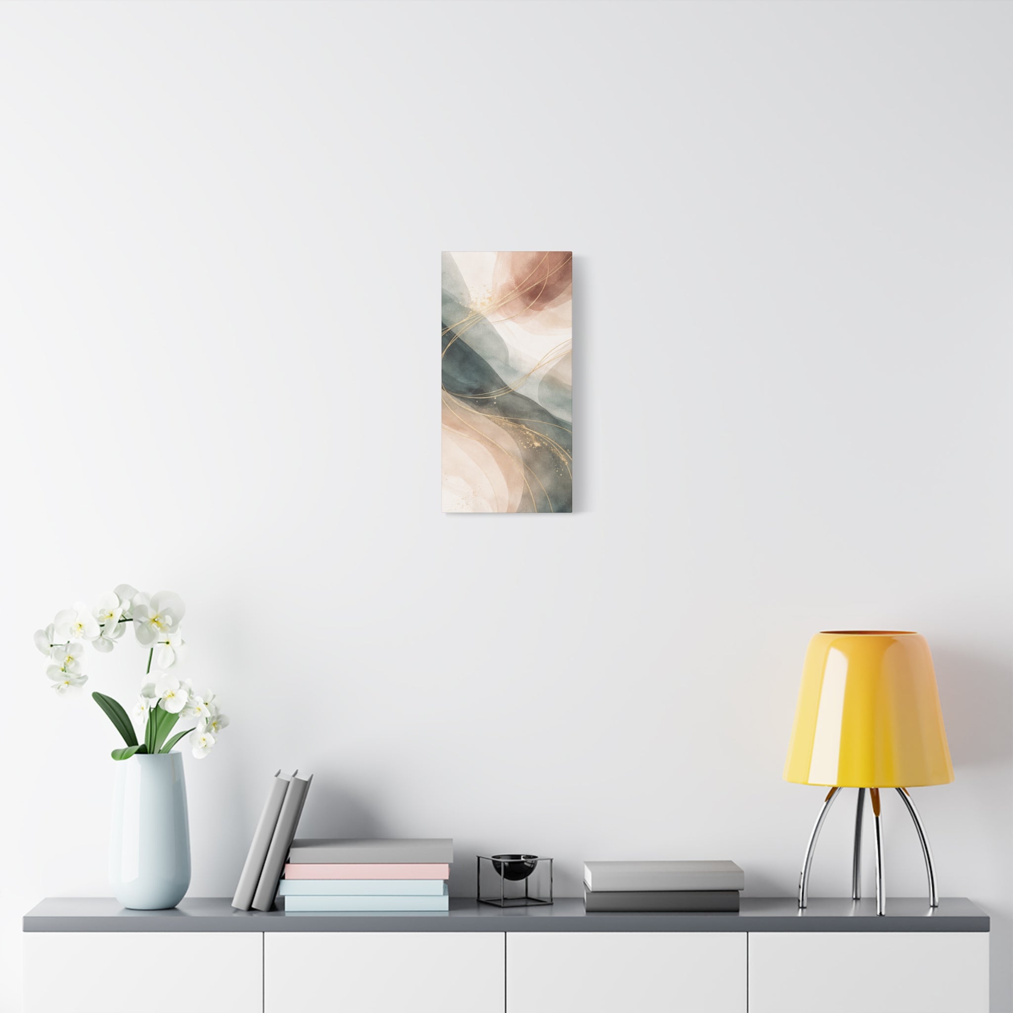 Abstract Coastal Waves Matte Canvas — Stretched Wall Art