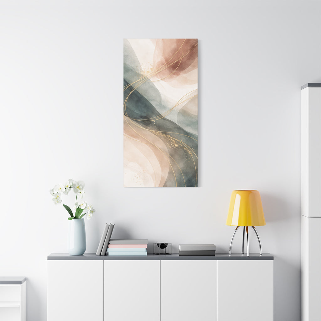 Abstract Coastal Waves Matte Canvas — Stretched Wall Art