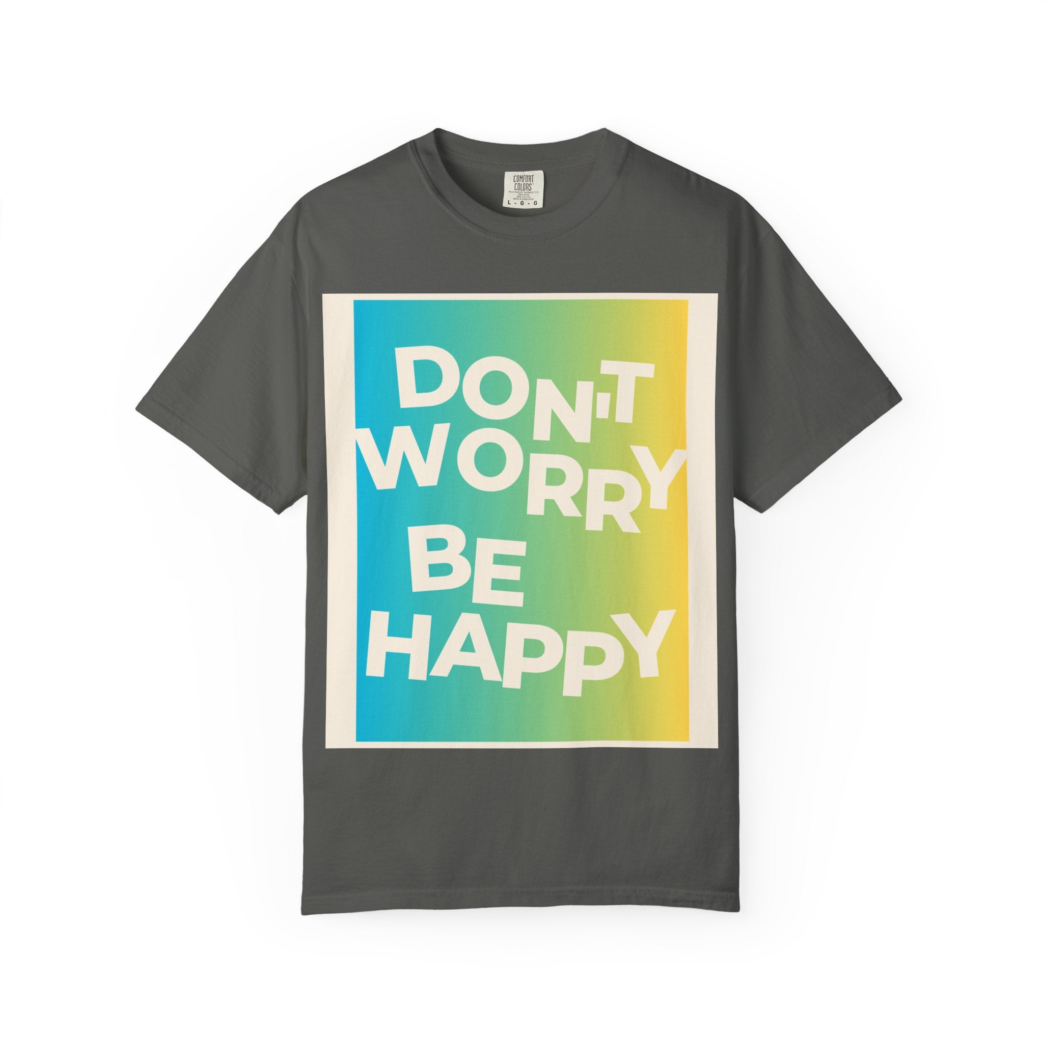 Don't Worry Be Happy Tropical Beach Graphic T-Shirt
