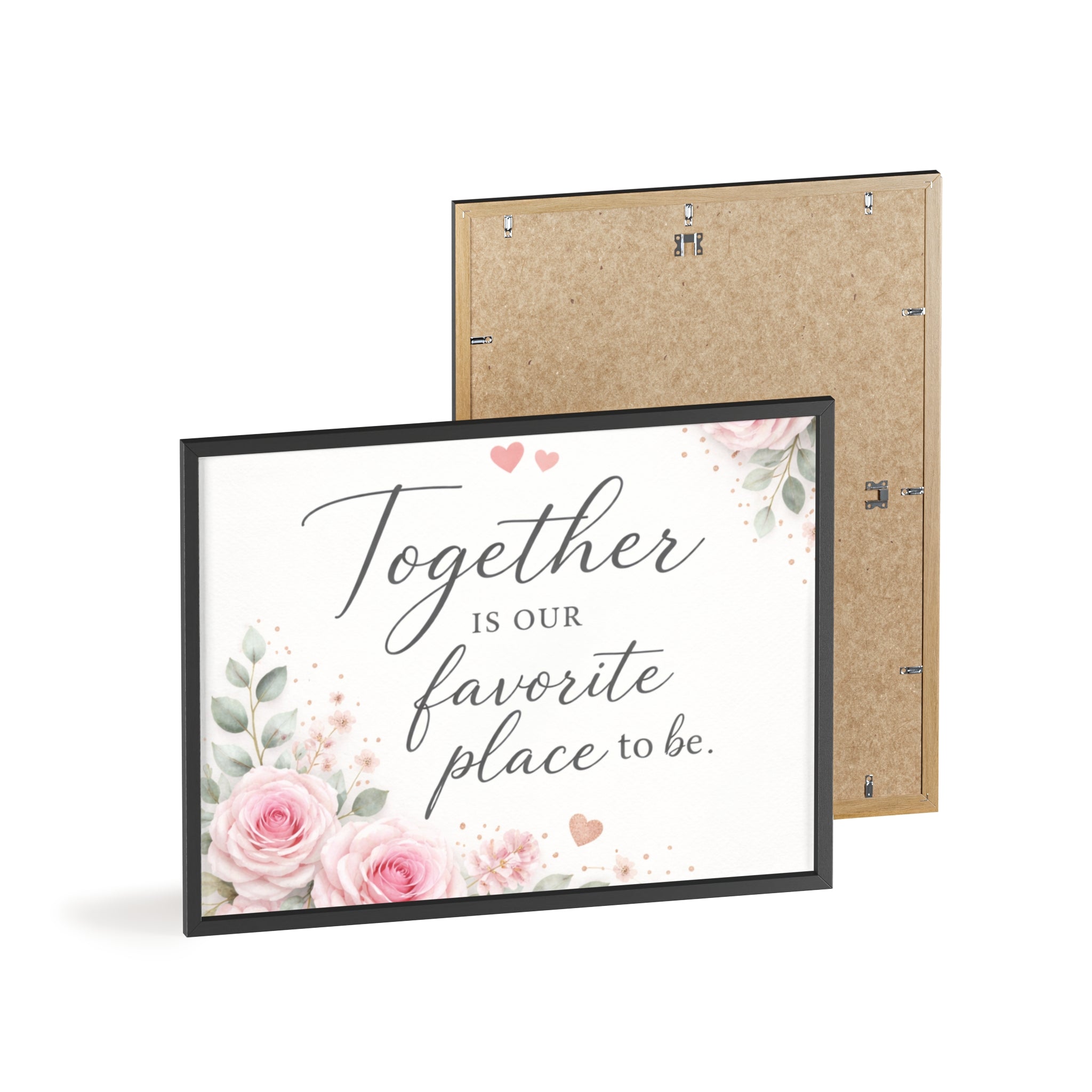 Together Is Our Favorite Place To Be Framed Floral Wall Art