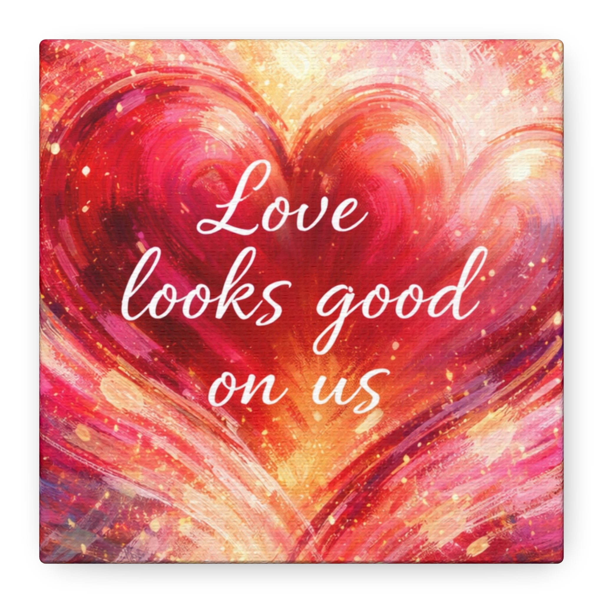 Love Looks Good On Us Matte Canvas Wall Art