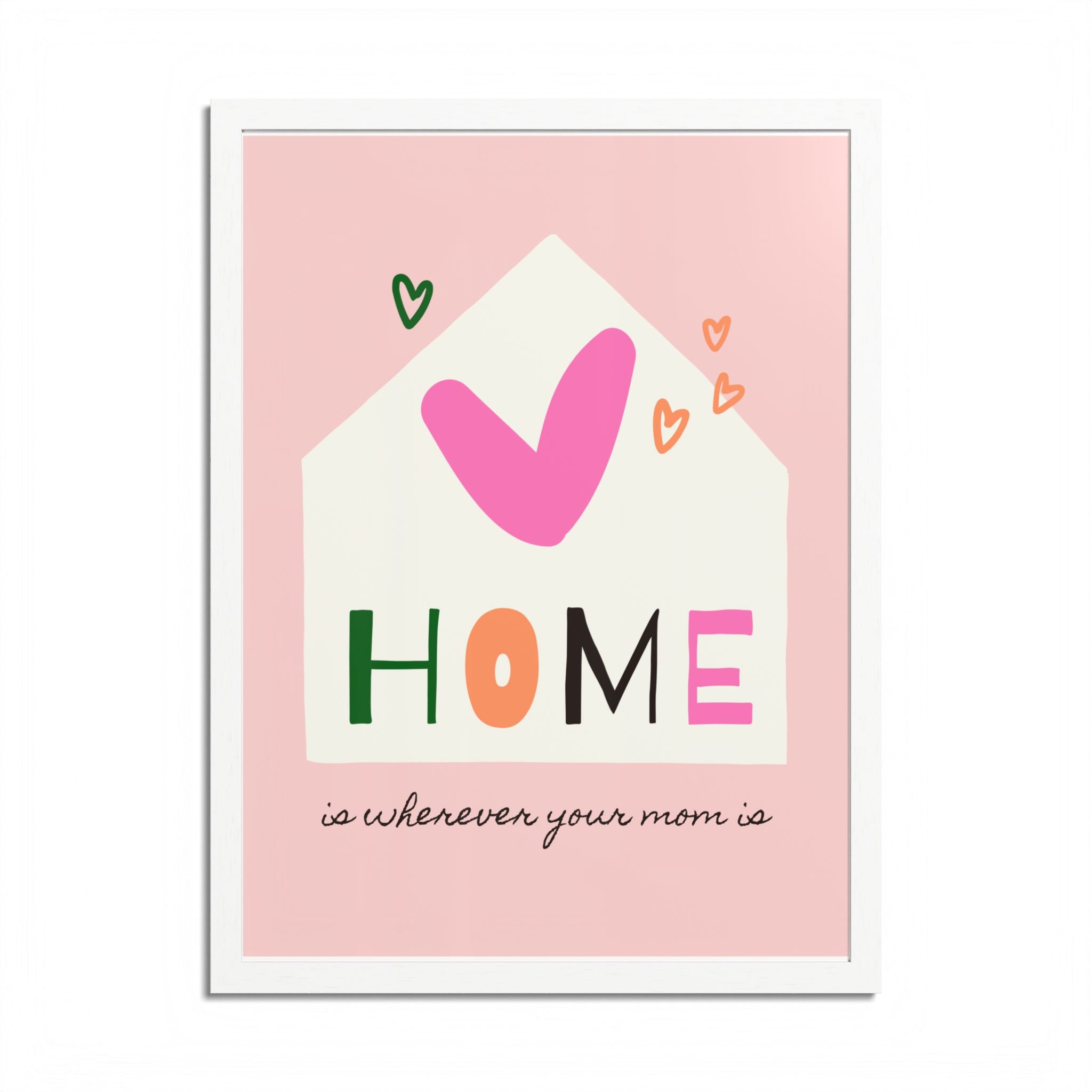 Home Is Wherever Your Mom Is - Framed Poster
