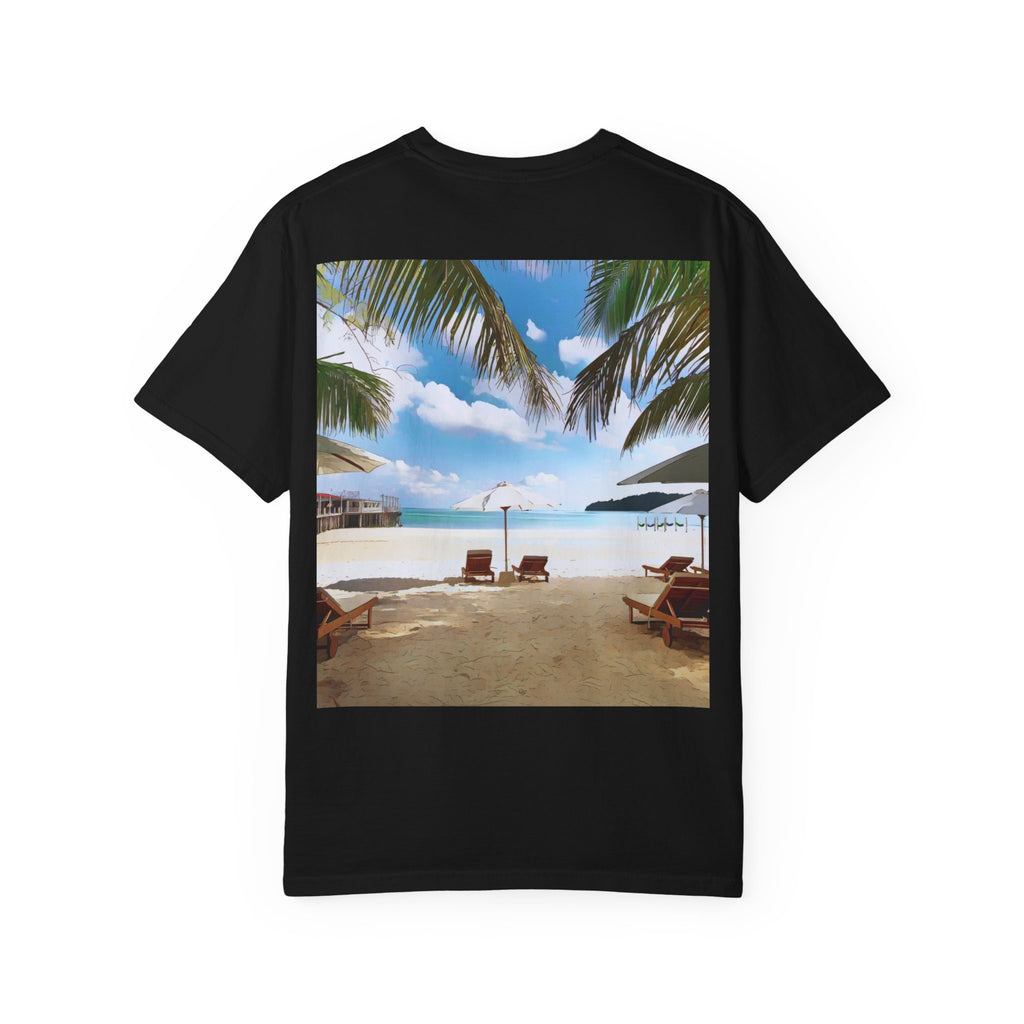 Don’t Worry Be Happy Tropical Beach Graphic Tee