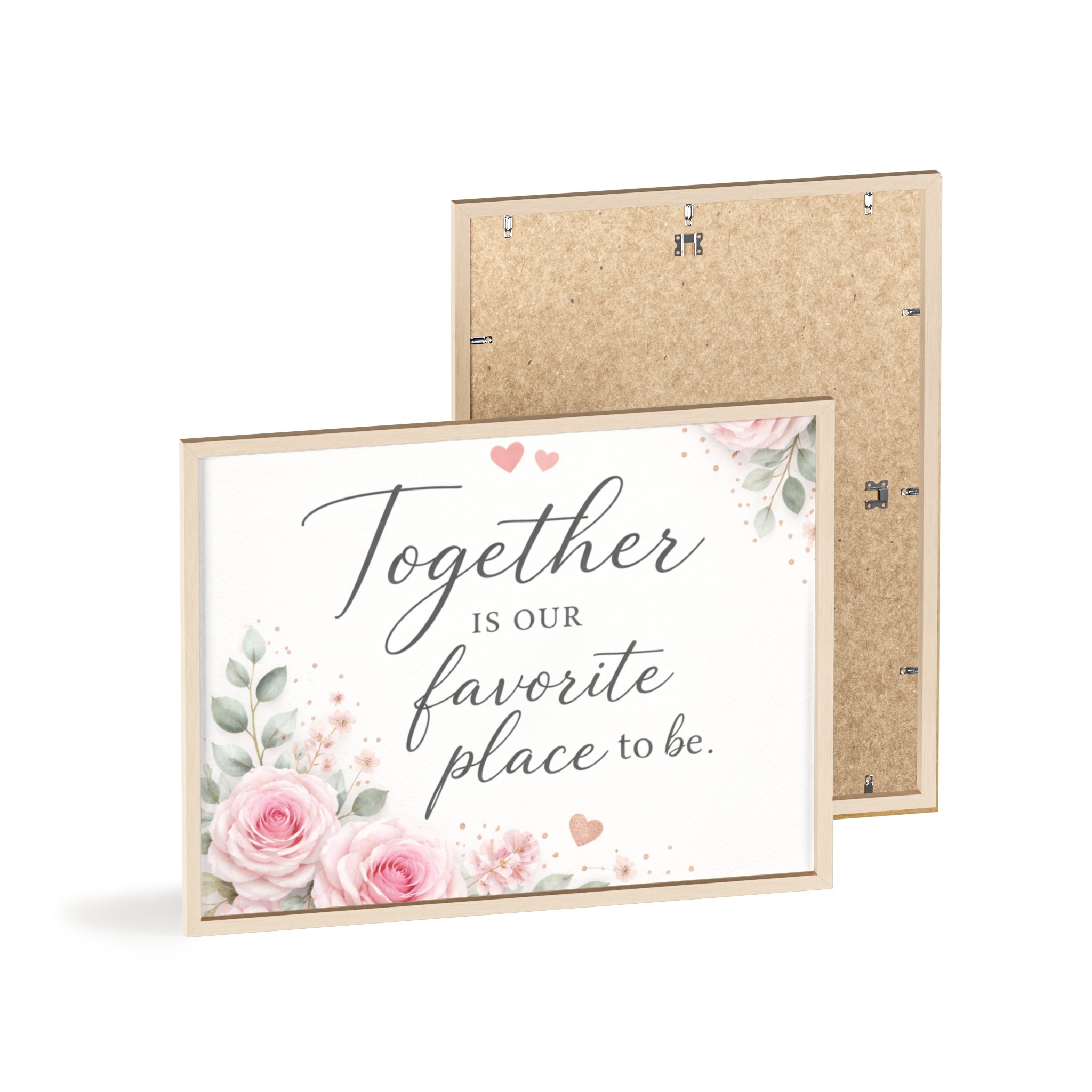 Together Is Our Favorite Place To Be Framed Floral Wall Art