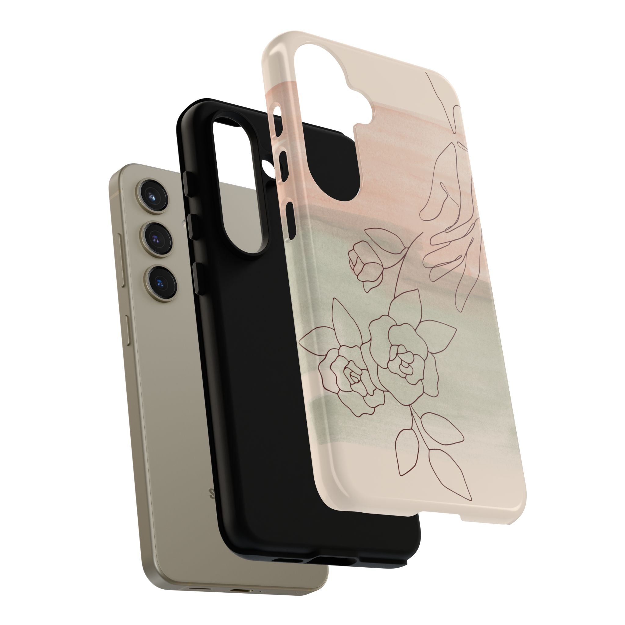 Floral Watercolor Slim Tough Phone Case