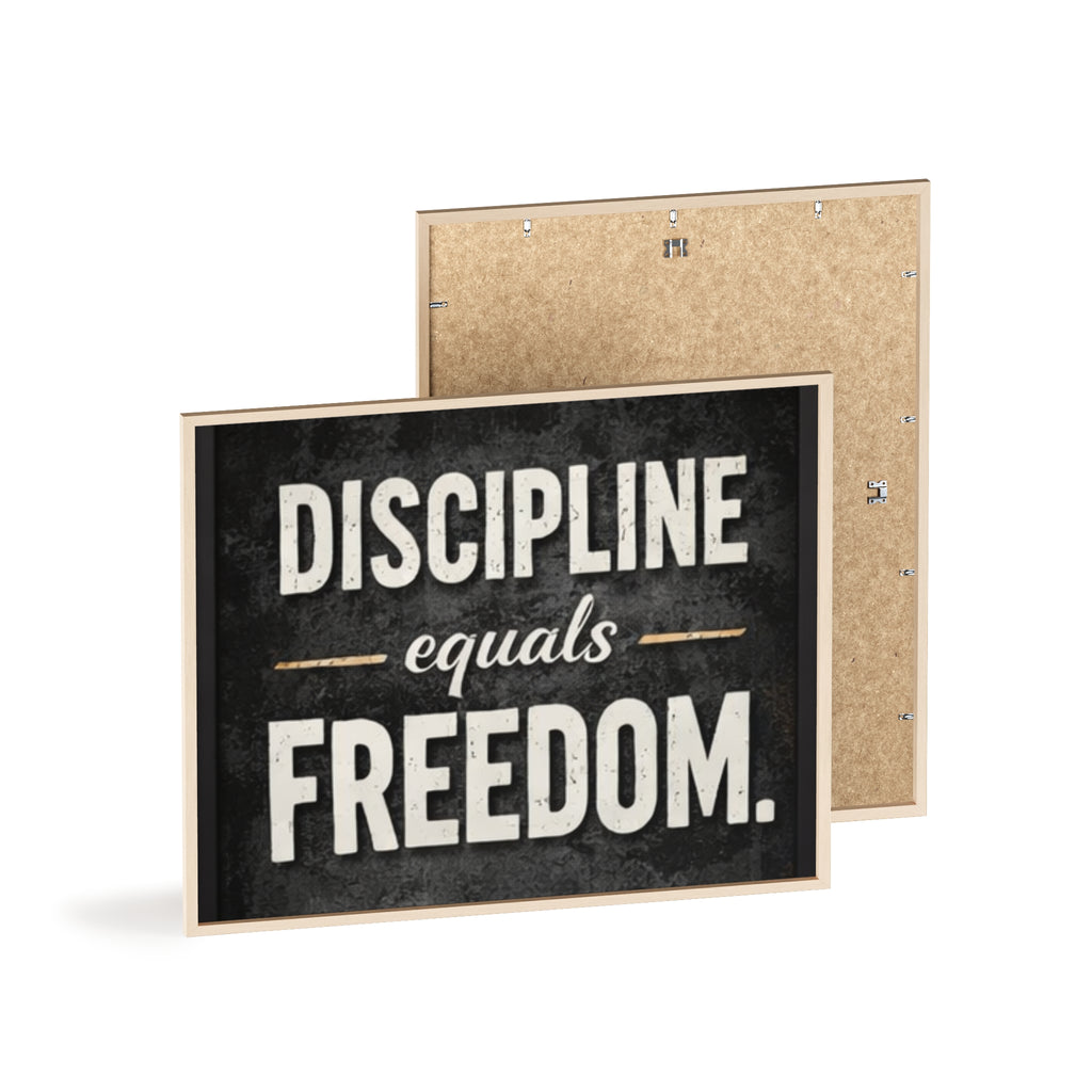 Discipline Equals Freedom Framed Poster