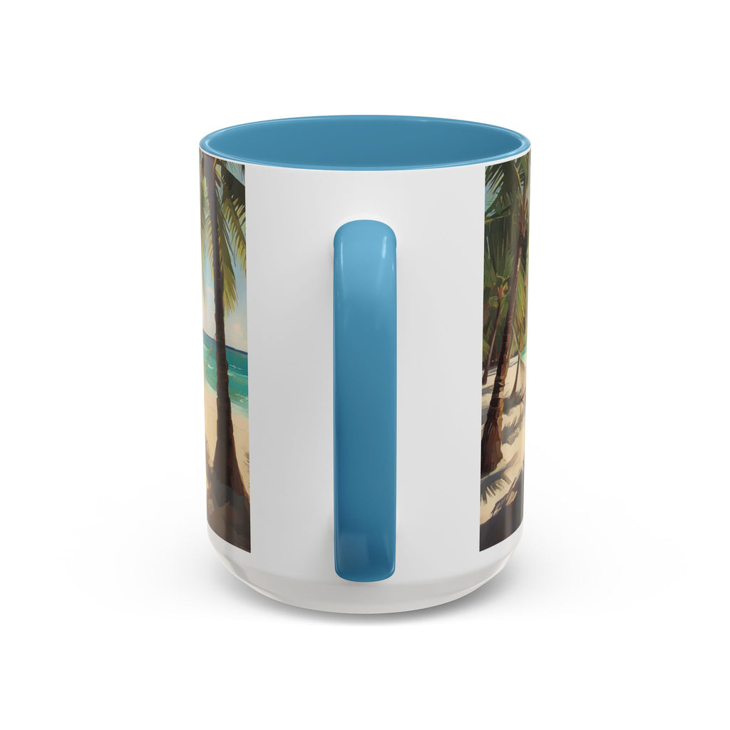 Tropical Beach Palm Trees & Hammock Coffee Mug