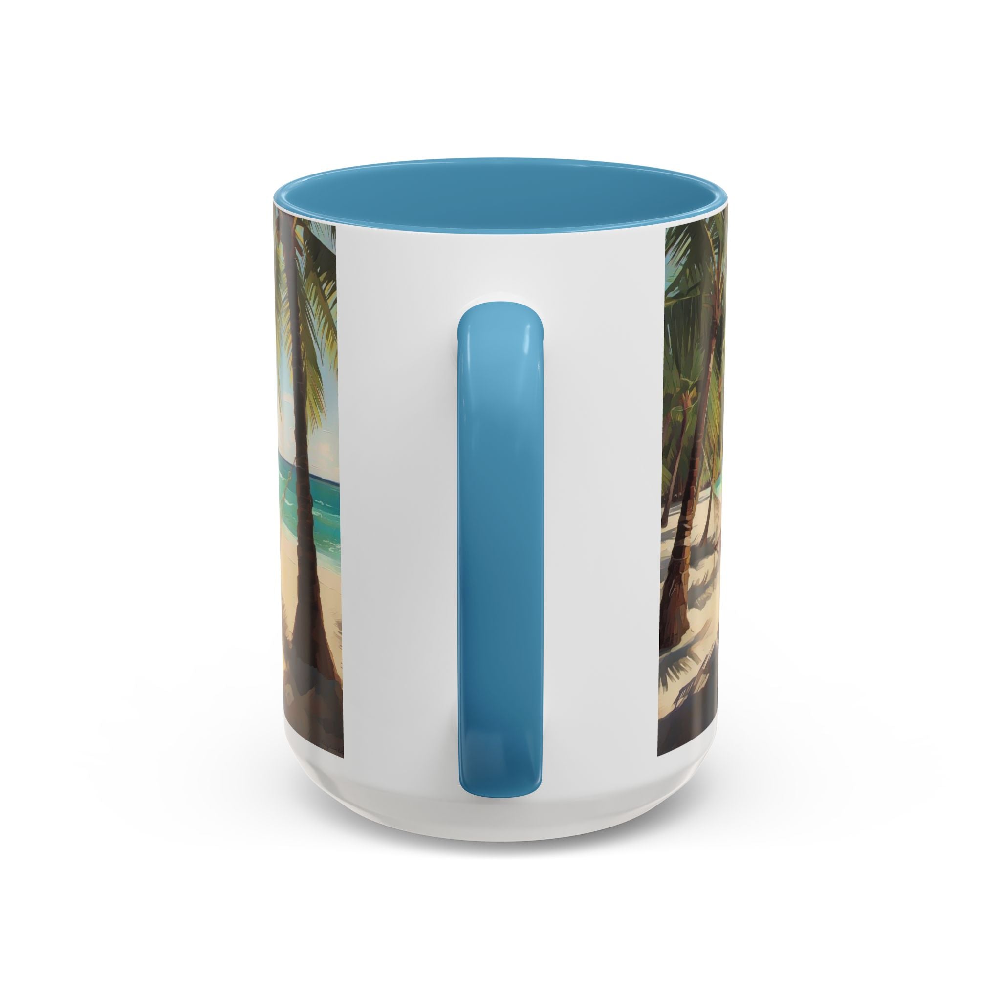 Tropical Beach Palm Trees & Hammock Coffee Mug