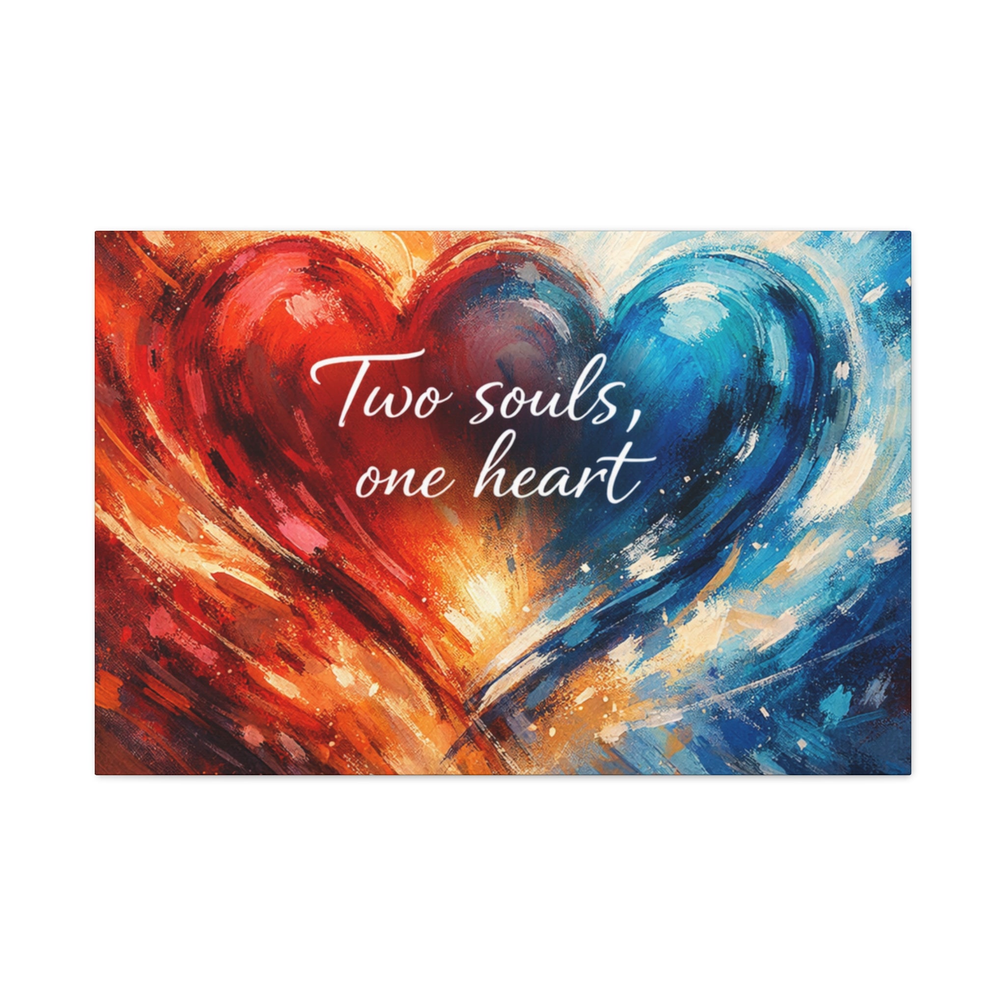 Two Souls One Heart Intertwined Heart Matte Canvas