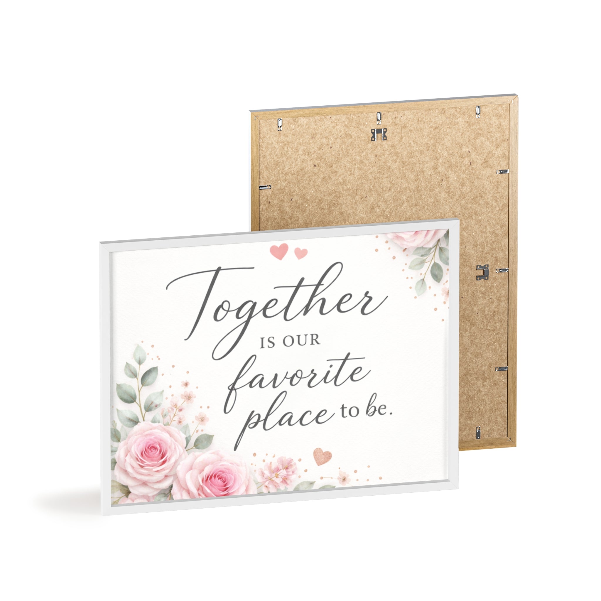 Together Is Our Favorite Place To Be Framed Floral Wall Art