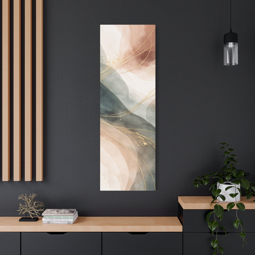 Abstract Coastal Waves Matte Canvas — Stretched Wall Art