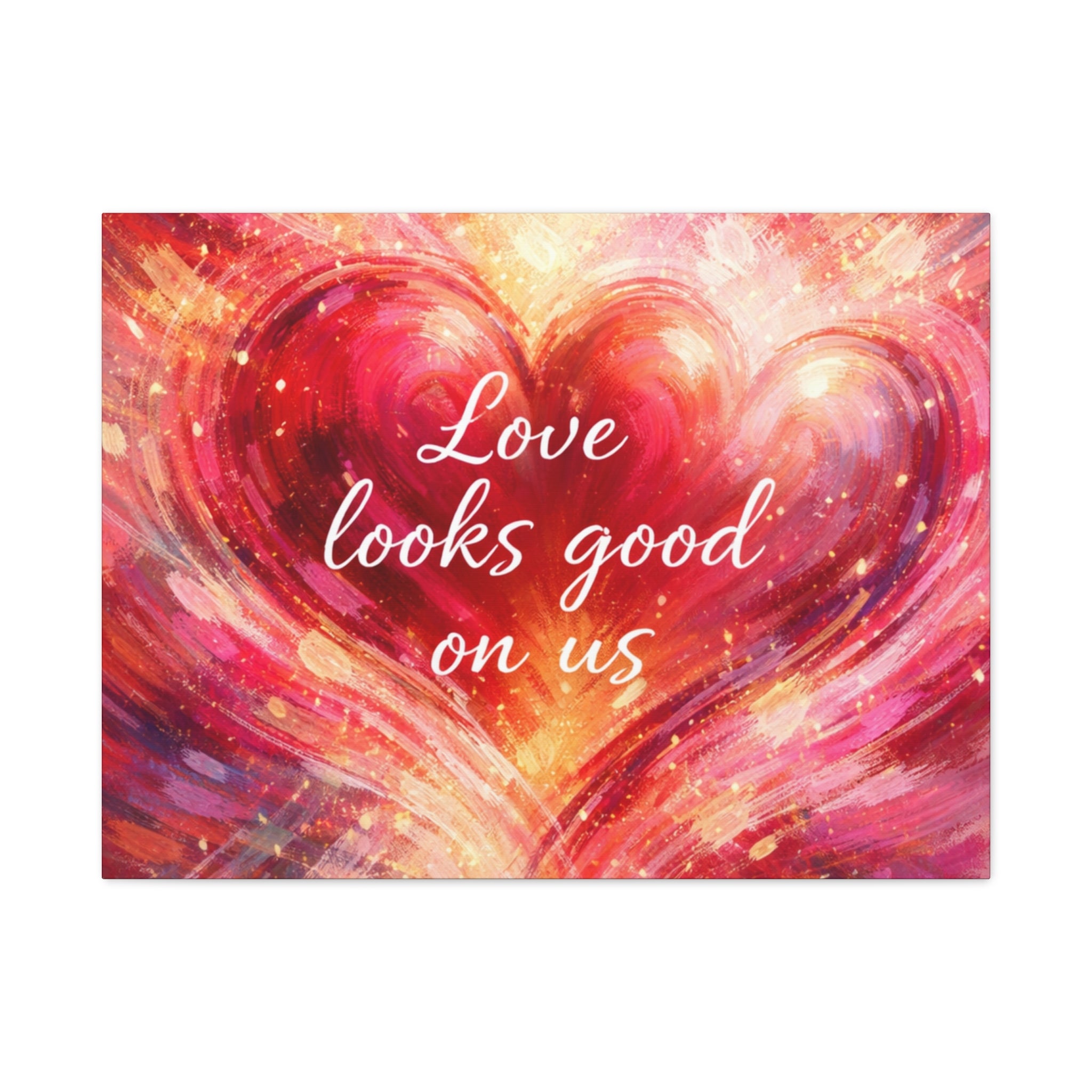 Love Looks Good On Us Matte Canvas Wall Art