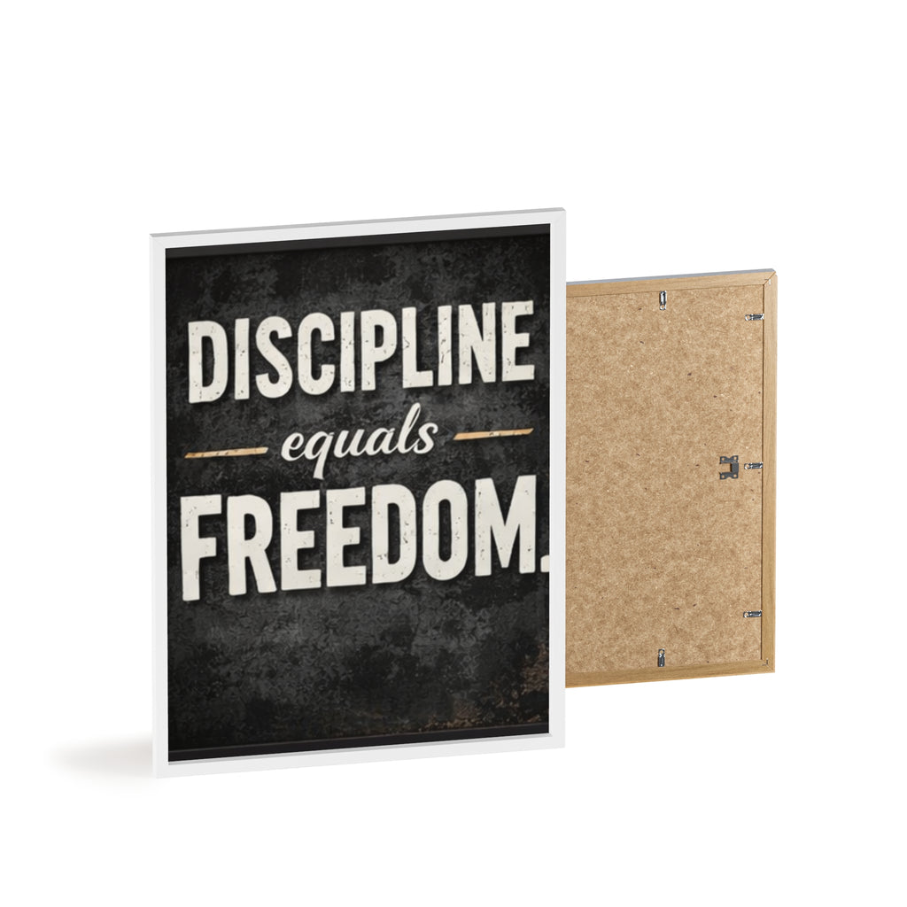 Discipline Equals Freedom Framed Poster