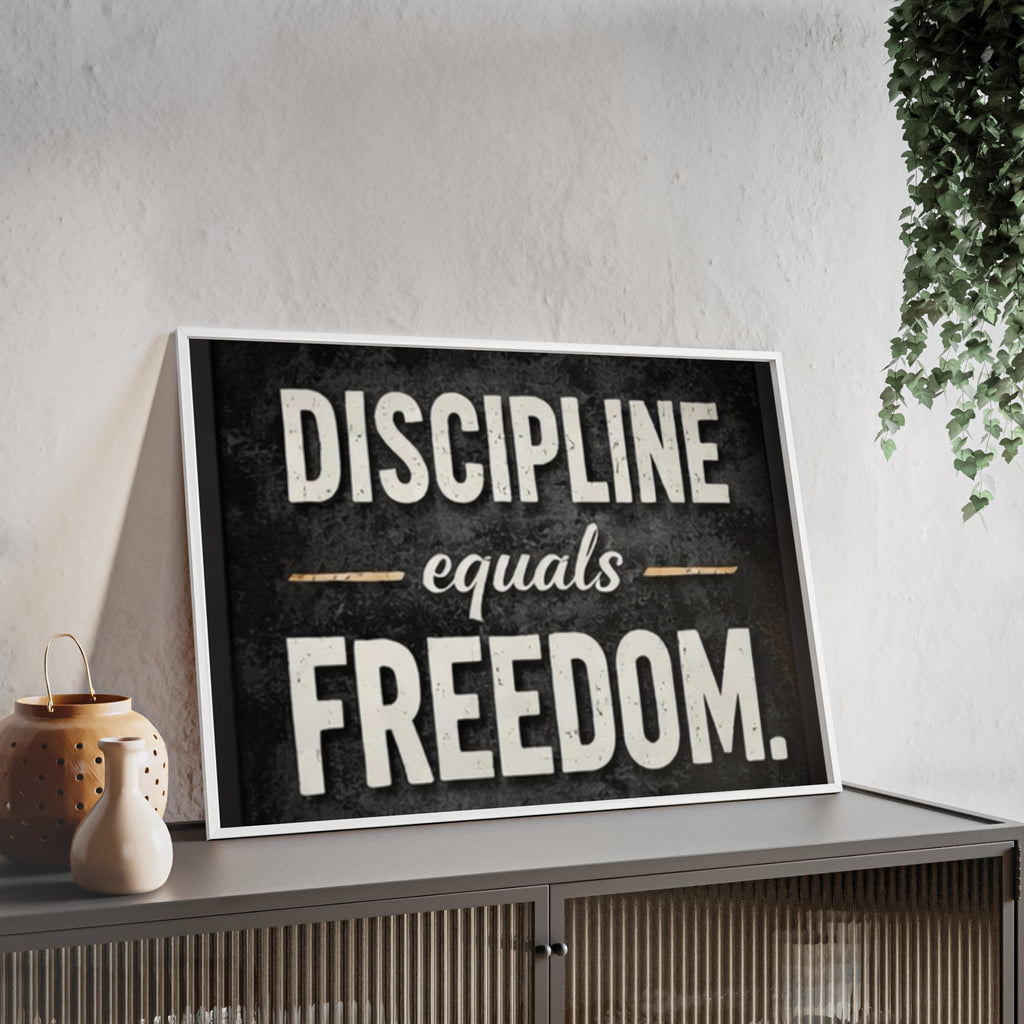 Discipline Equals Freedom Framed Poster
