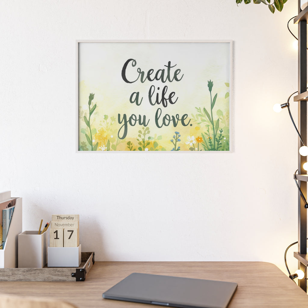 Create a Life You Love Framed Wall Art